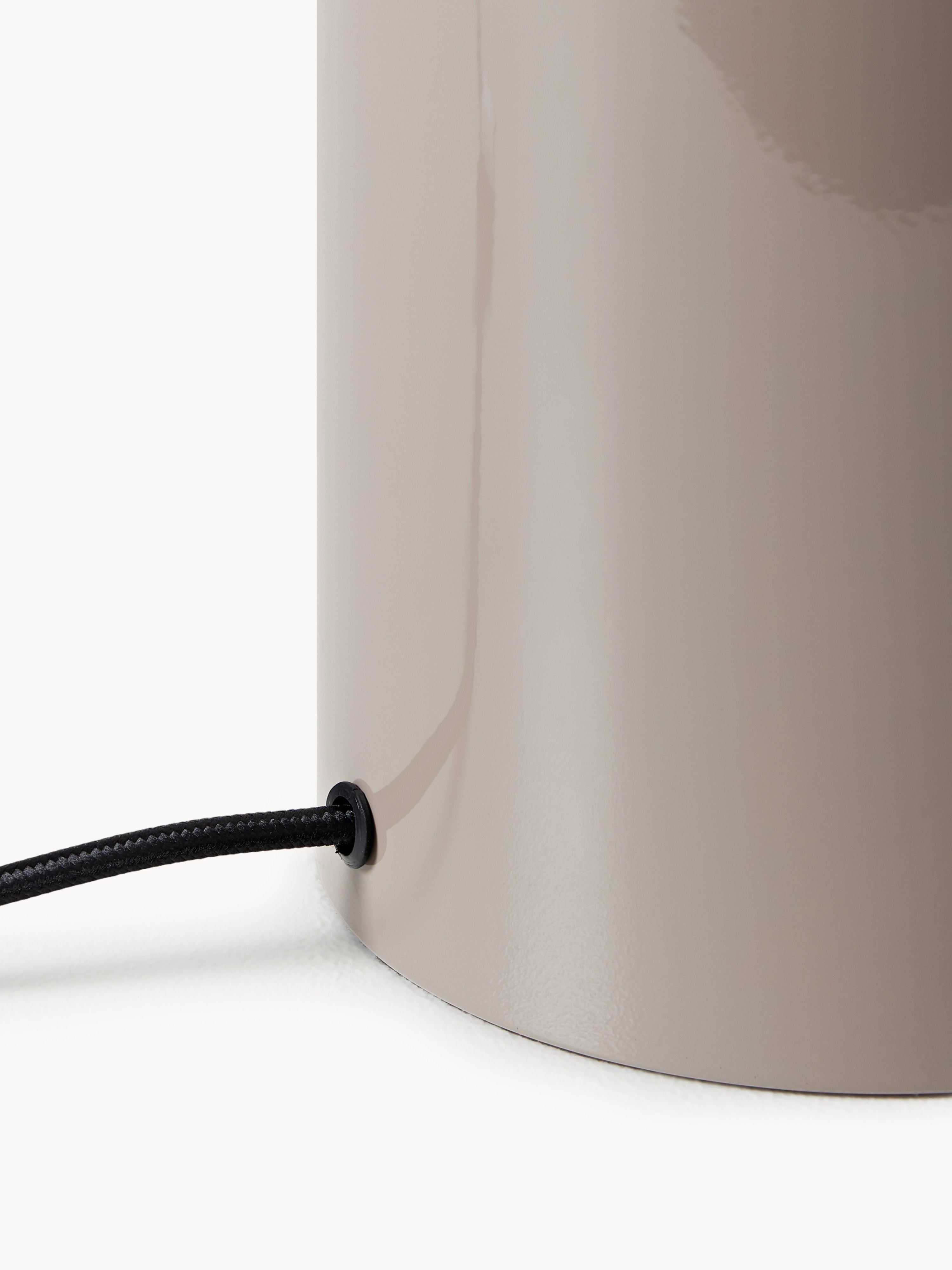 Grande lampe à poser rétro Elmo - Taupe, haute brillance