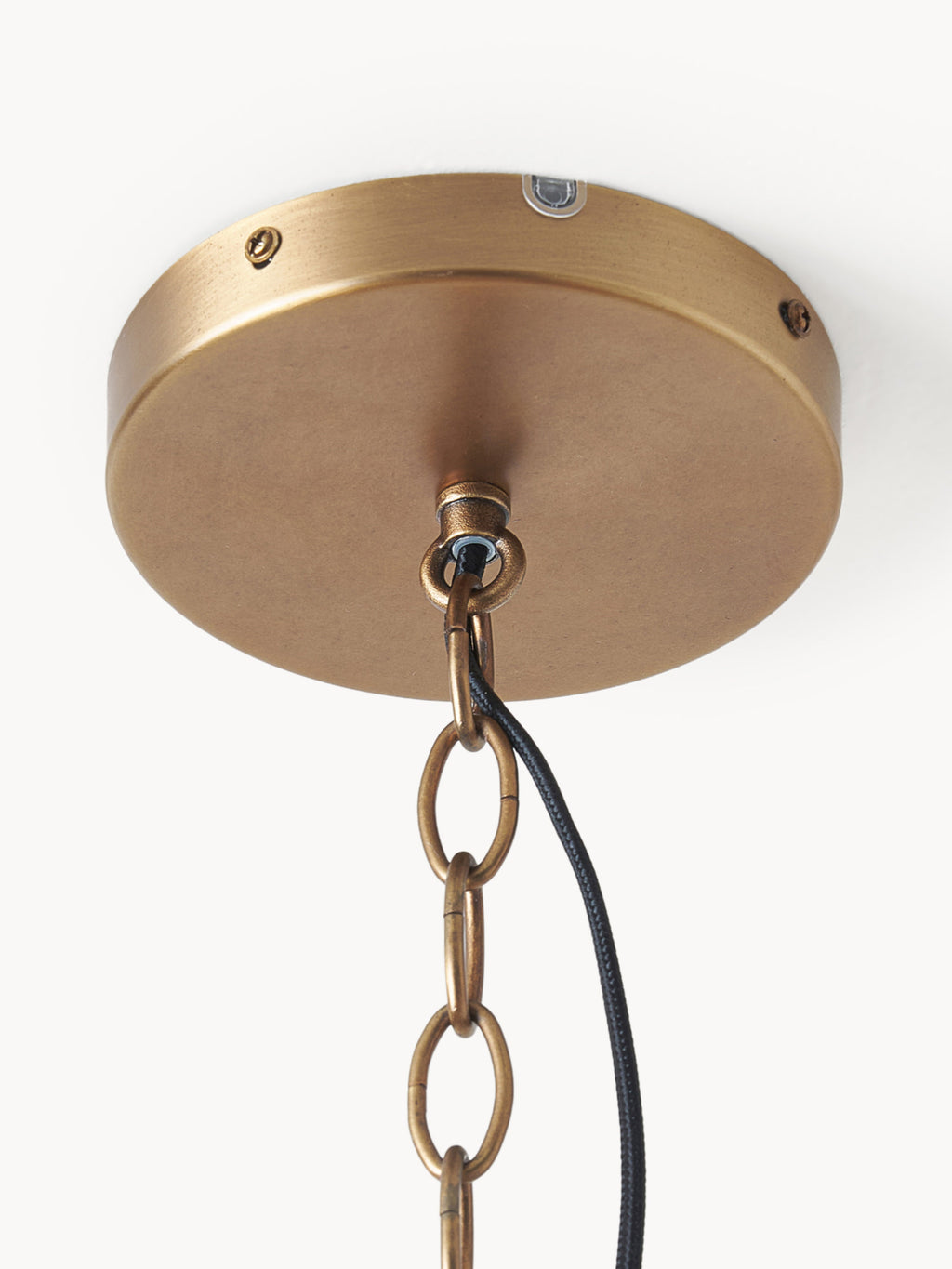 Grande suspension en verre Wingate - Brun transparent, doré