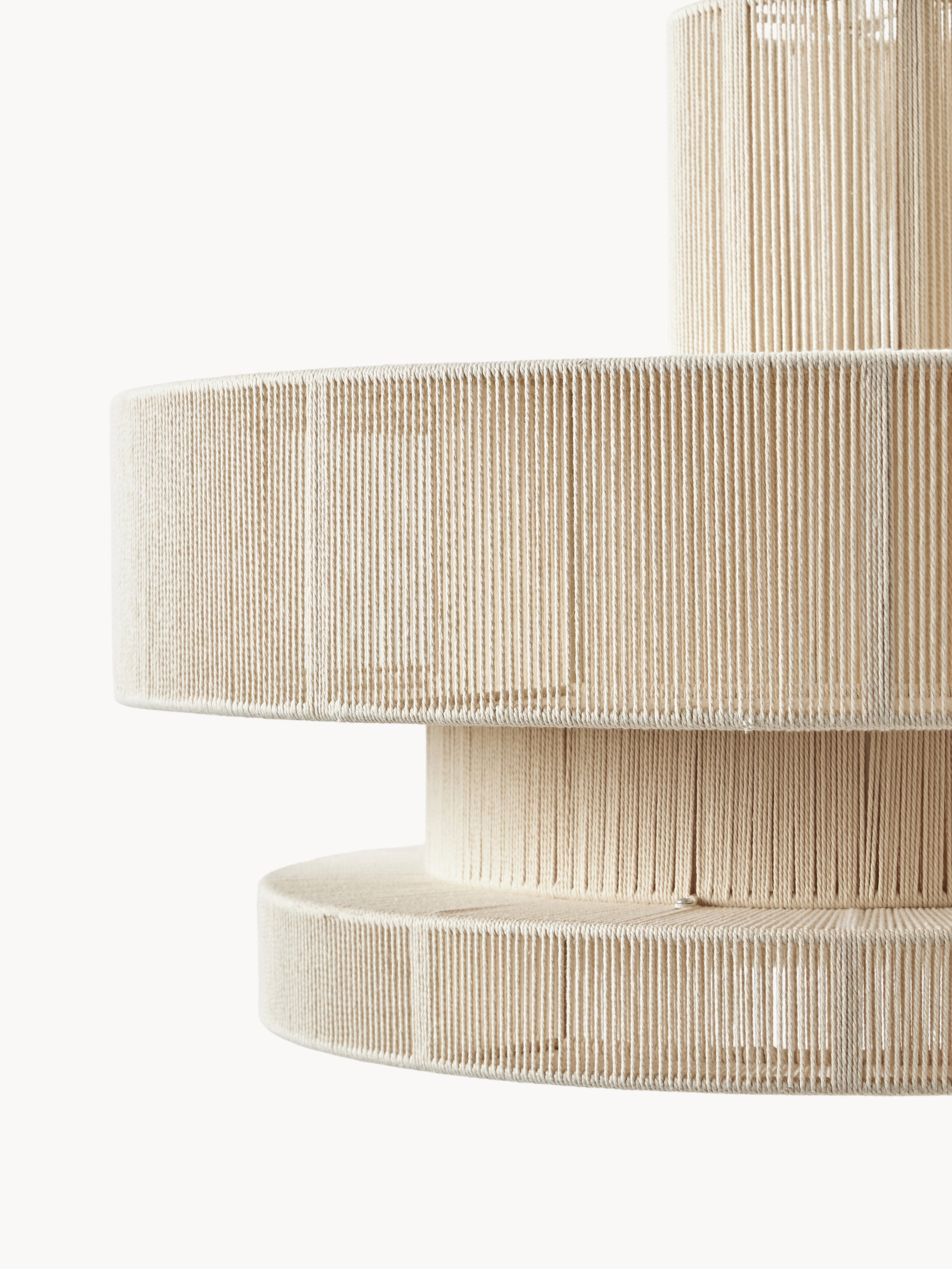 Grande suspension en fils de lin Matias - Beige clair