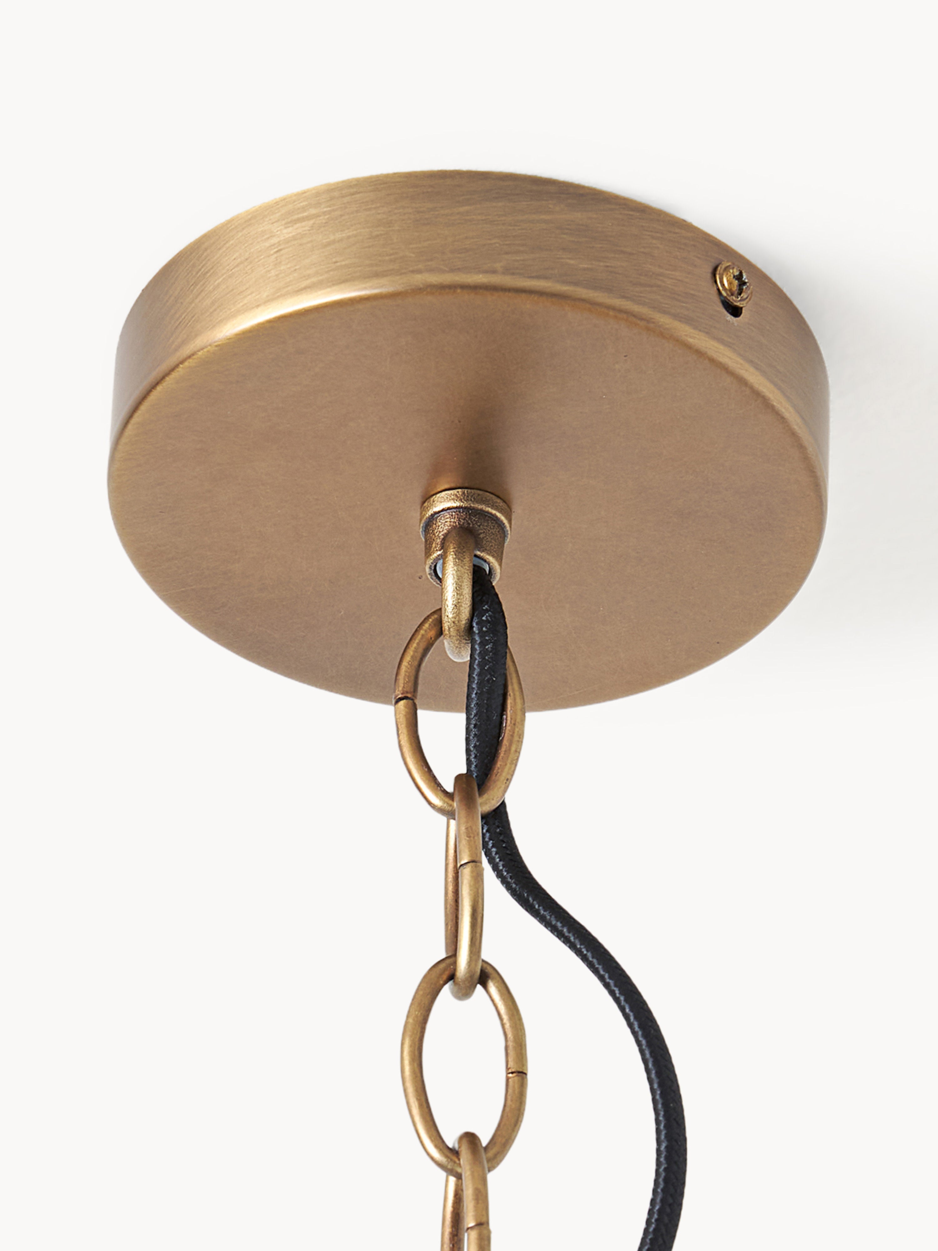 Grande suspension en verre Wingate - Brun transparent, doré