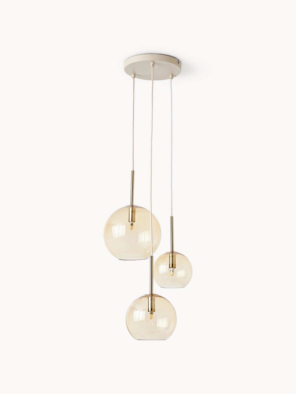 Suspension grappe Kjel - Beige, transparent