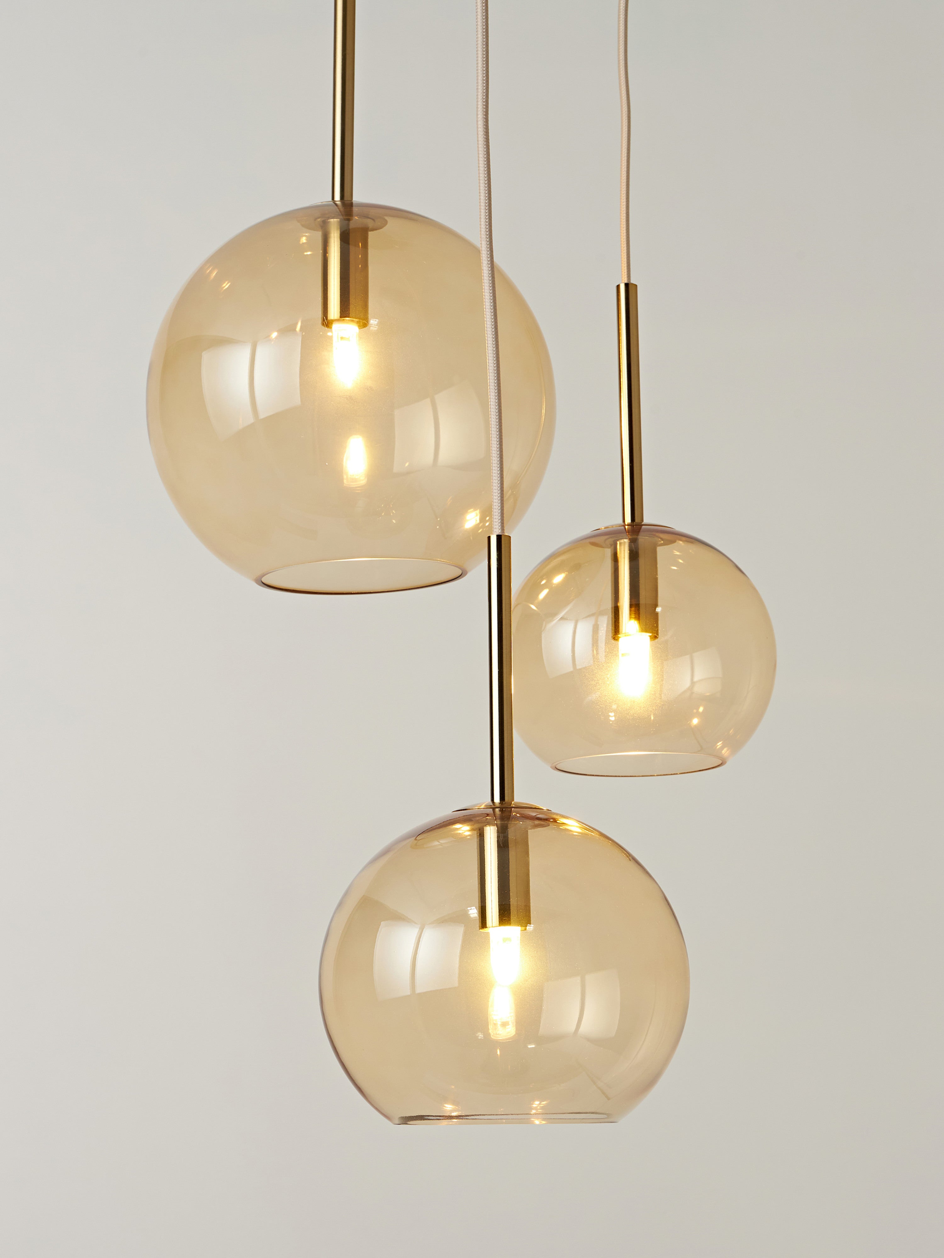 Suspension grappe Kjel - Beige, transparent