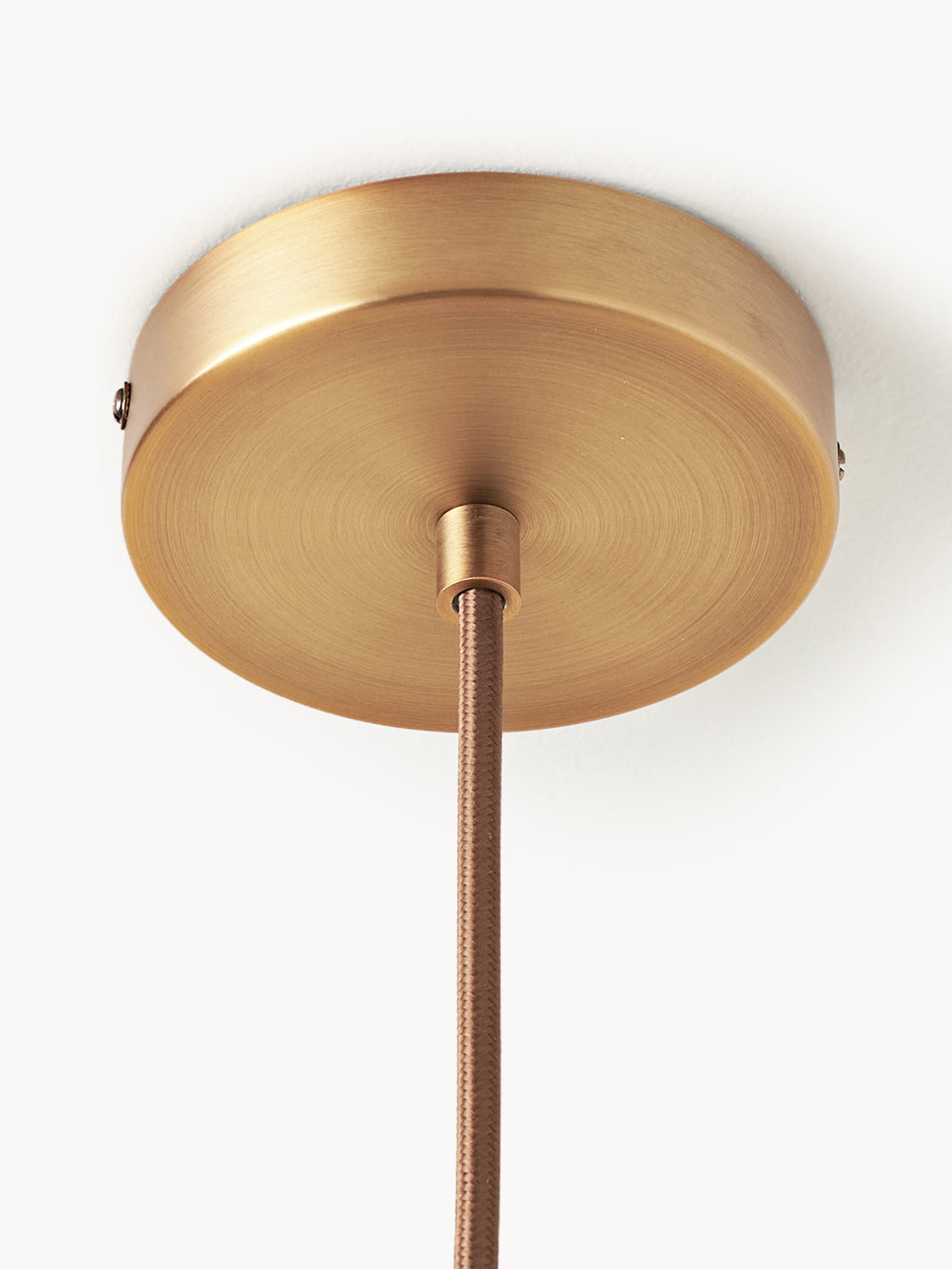 Suspension en verre opalescent Hewitt - Vieux rose, doré