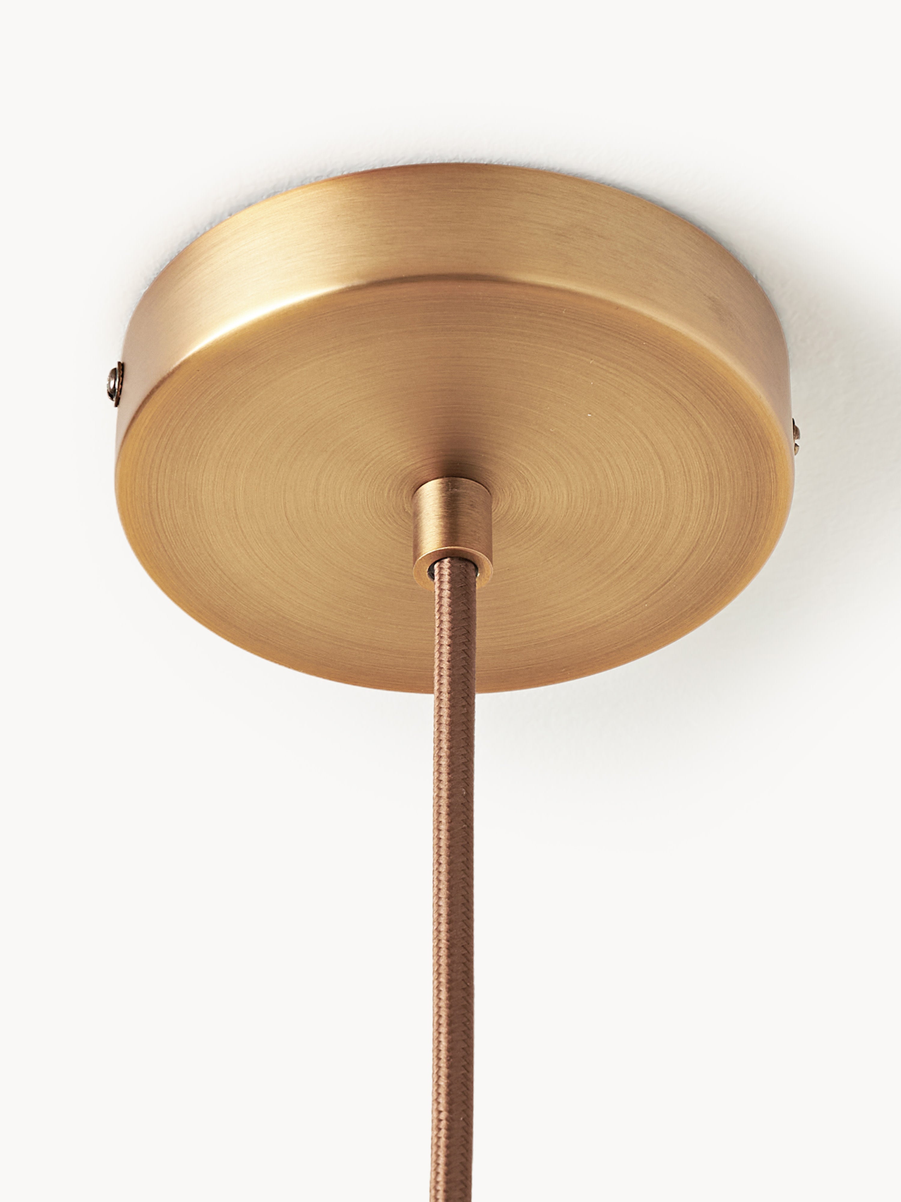 Suspension en verre opalescent Hewitt - Vieux rose, doré