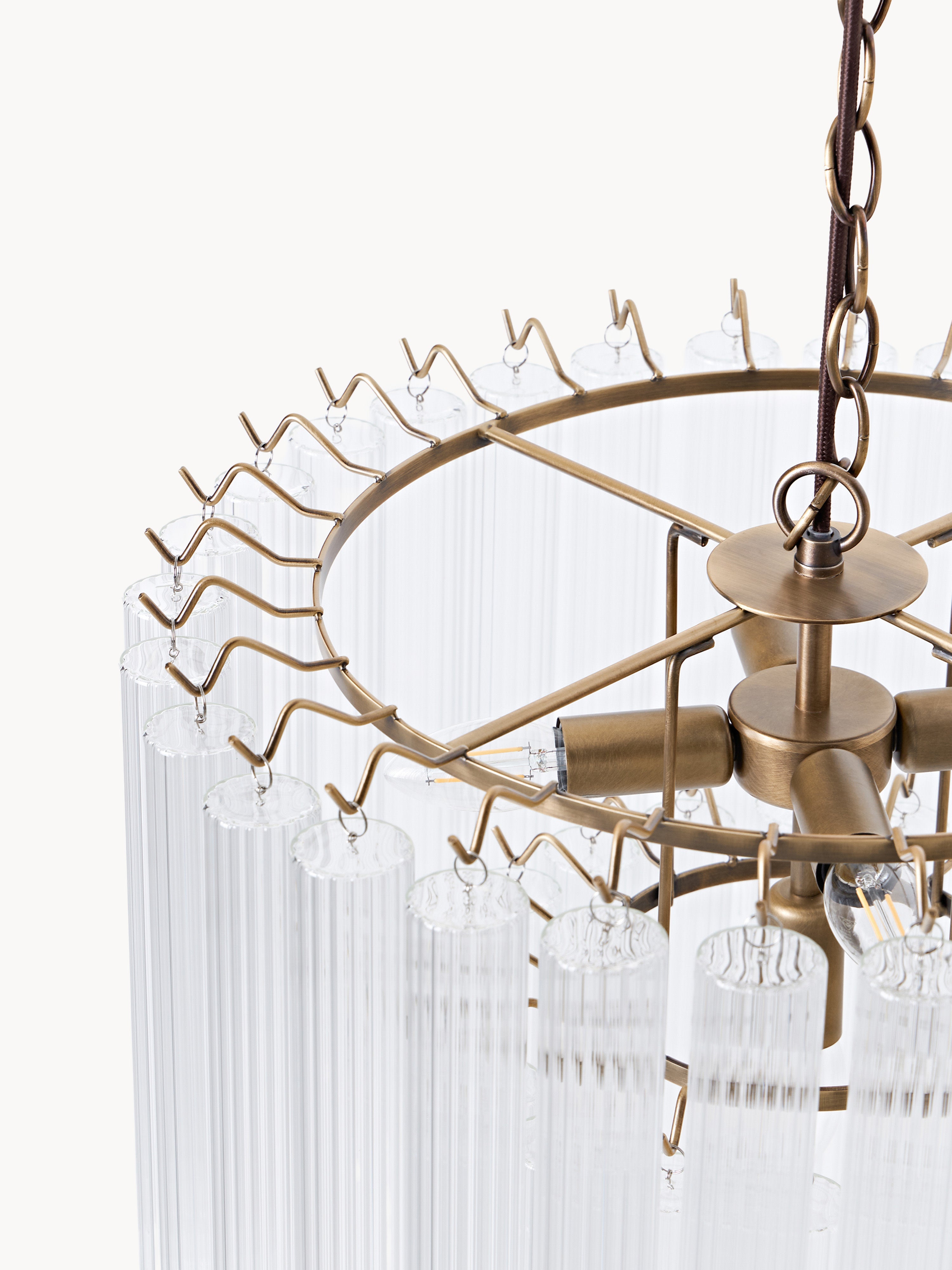 Lustre en verre Tove - Transparent, doré