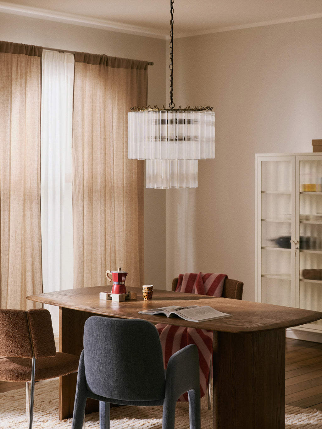 Lustre en verre Tove - Transparent, doré