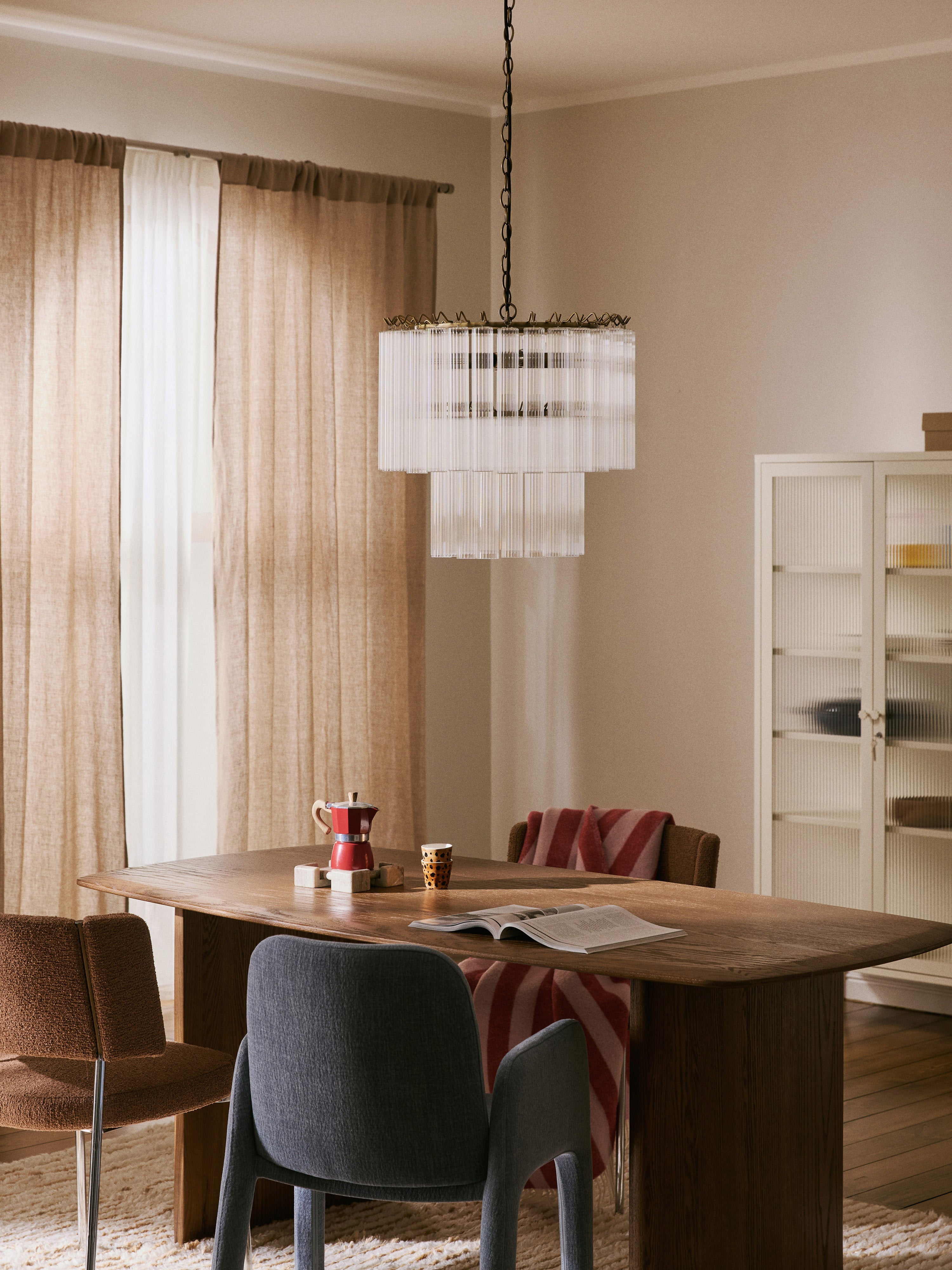 Lustre en verre Tove - Transparent, doré