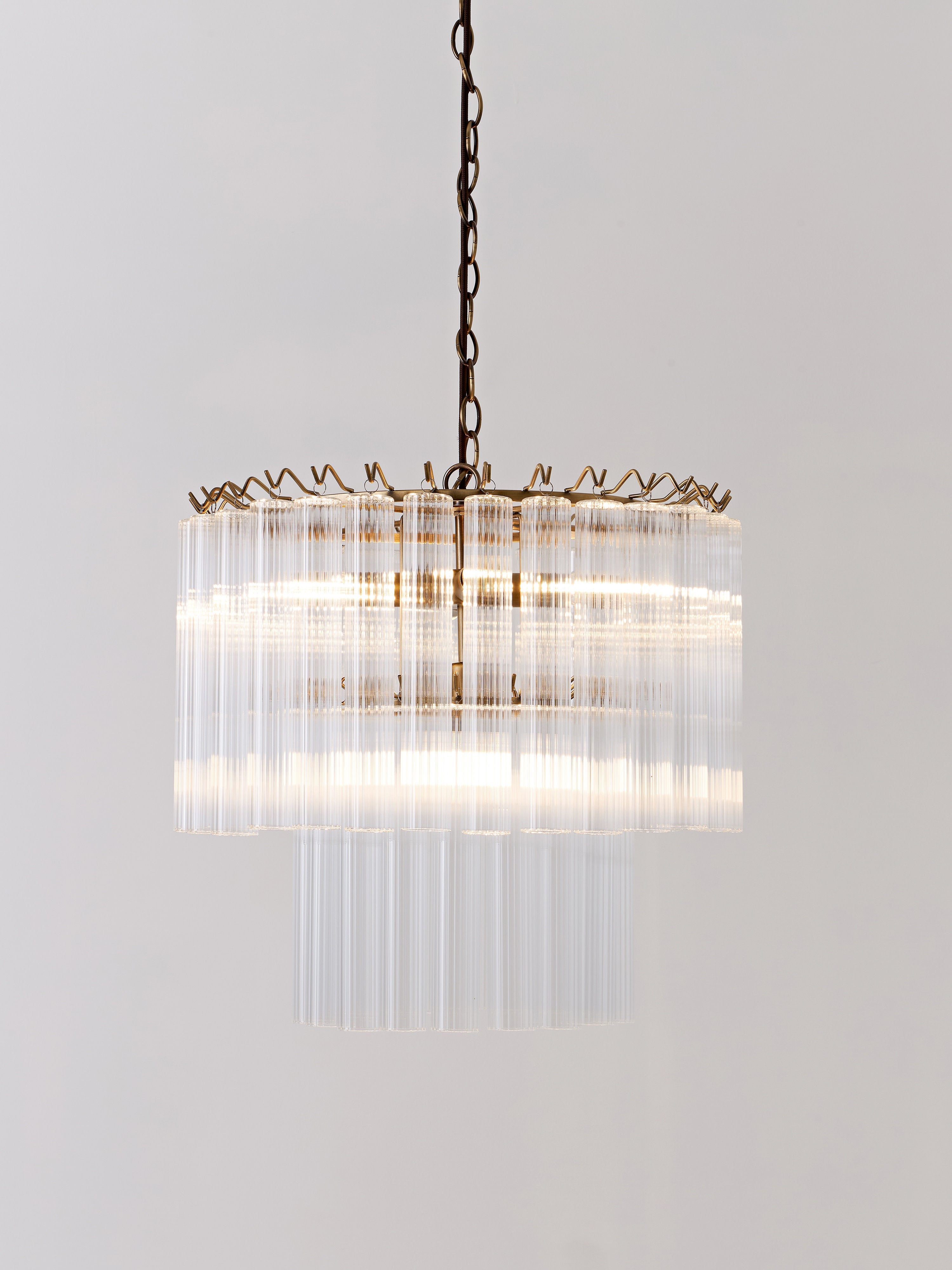 Lustre en verre Tove - Transparent, doré