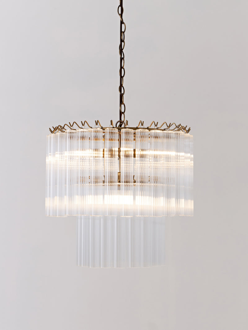 Lustre en verre Tove - Transparent, doré