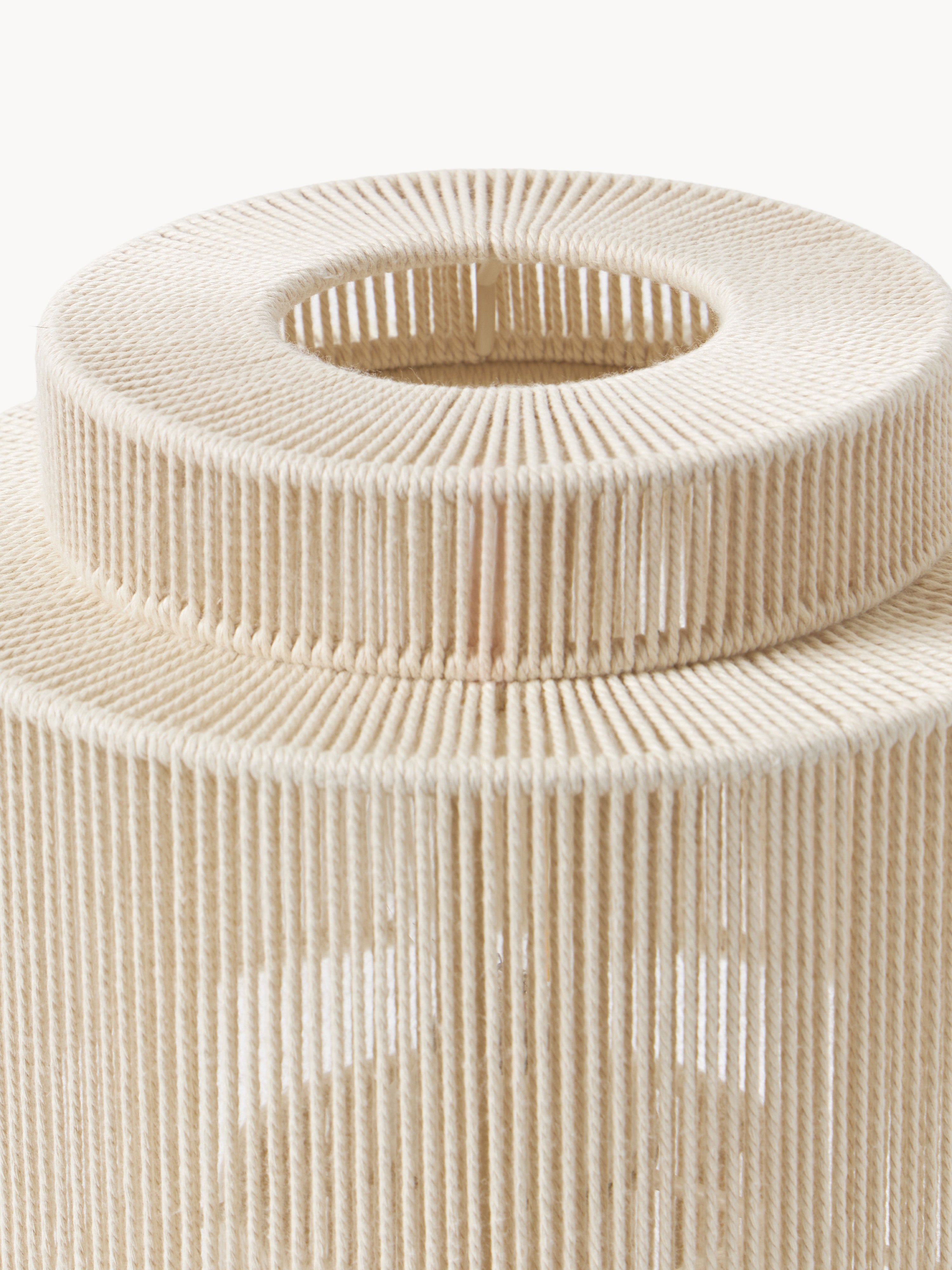 Lampe à poser en lin Matias - Blanc crème