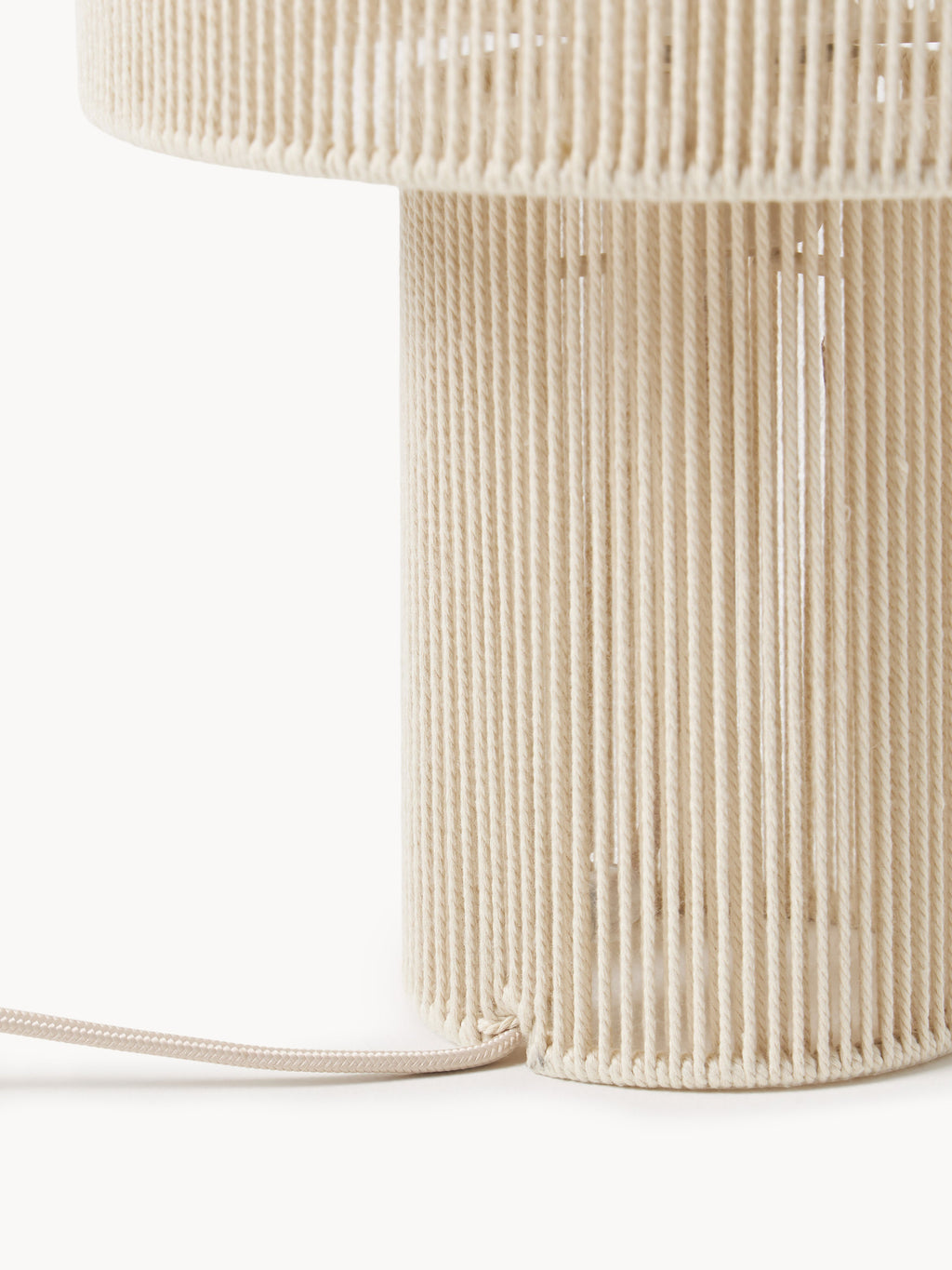 Lampe à poser en lin Matias - Blanc crème