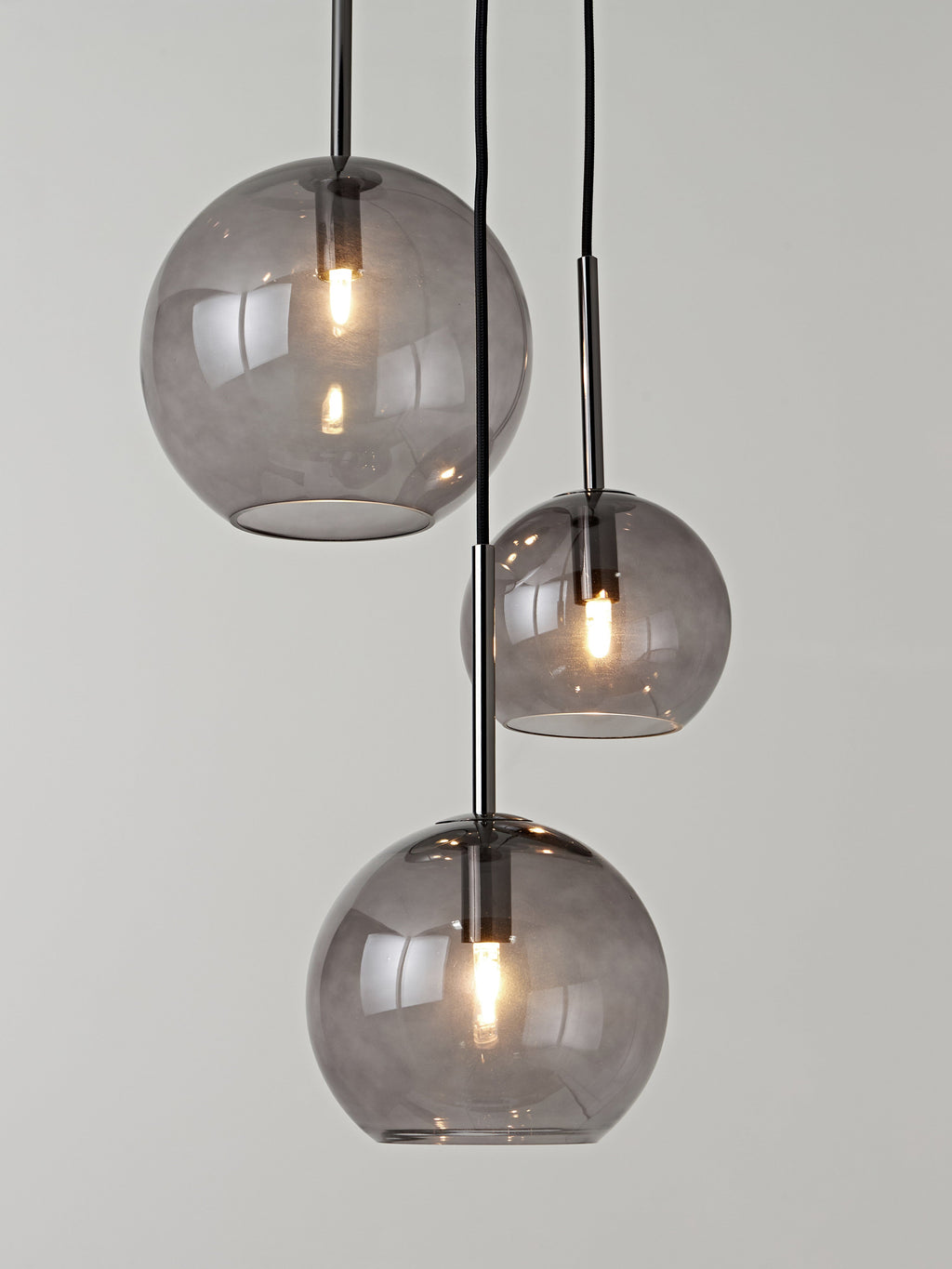 Suspension grappe Kjel - Gris, transparent