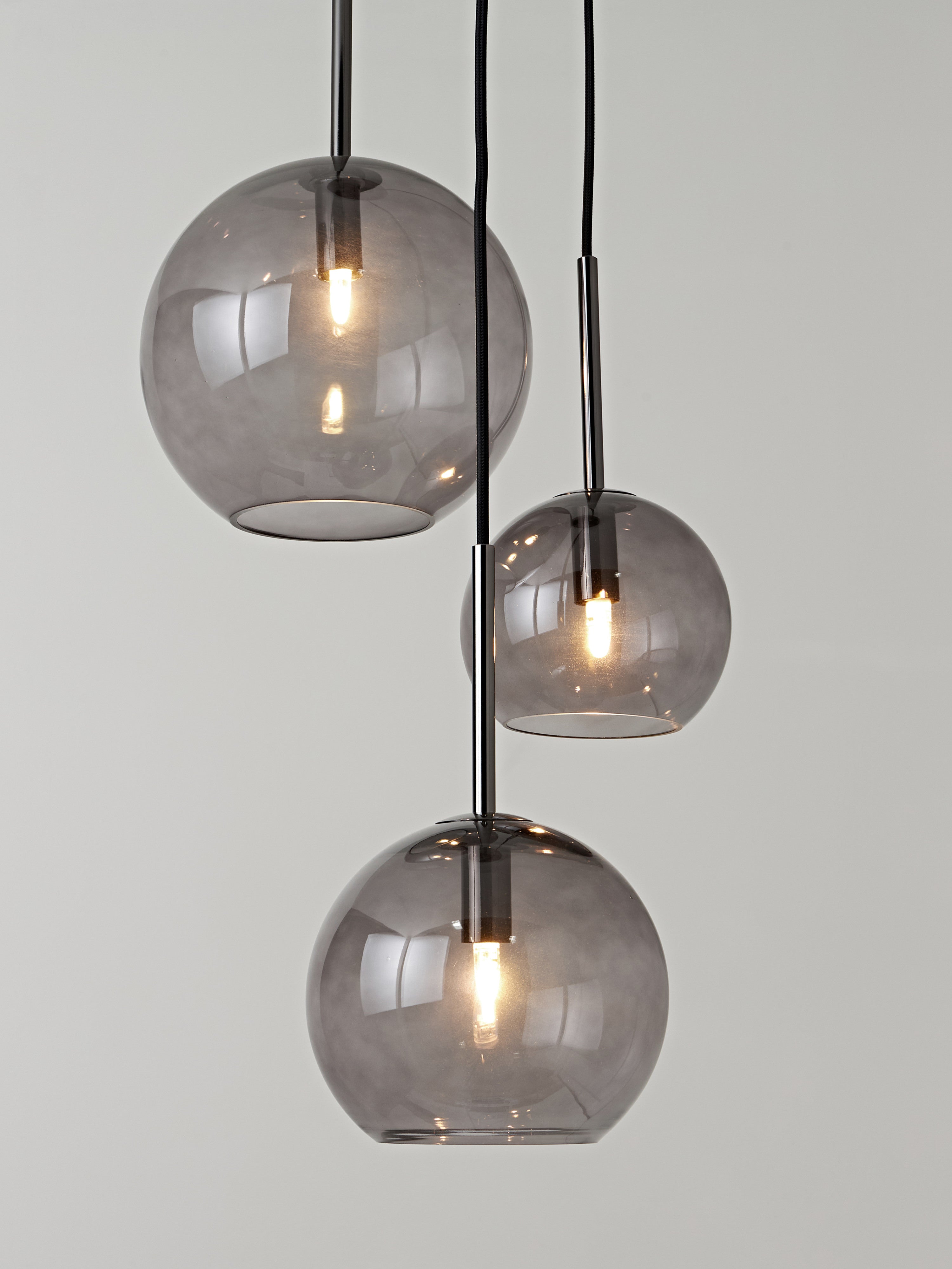 Suspension grappe Kjel - Gris, transparent