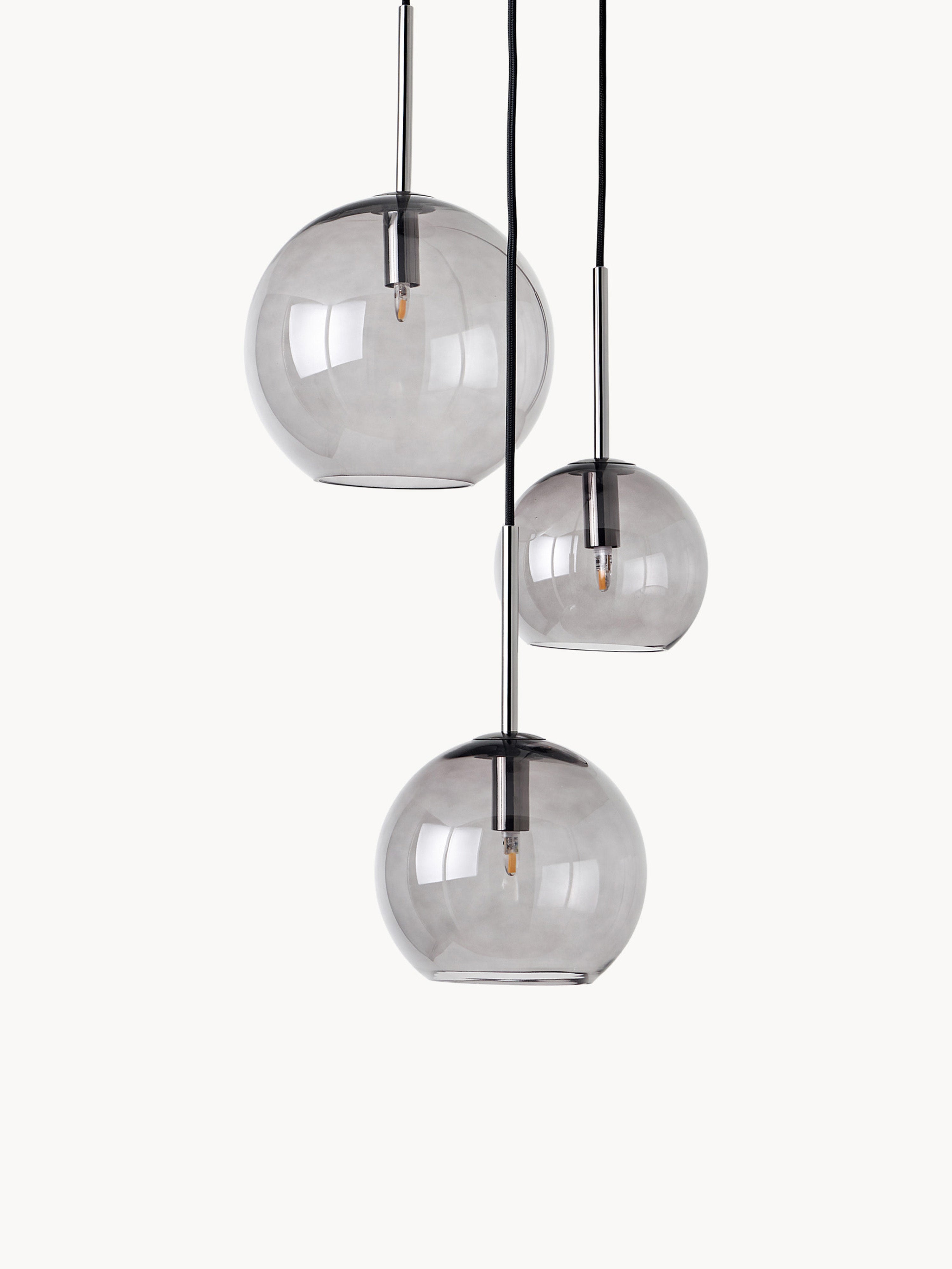Suspension grappe Kjel - Gris, transparent