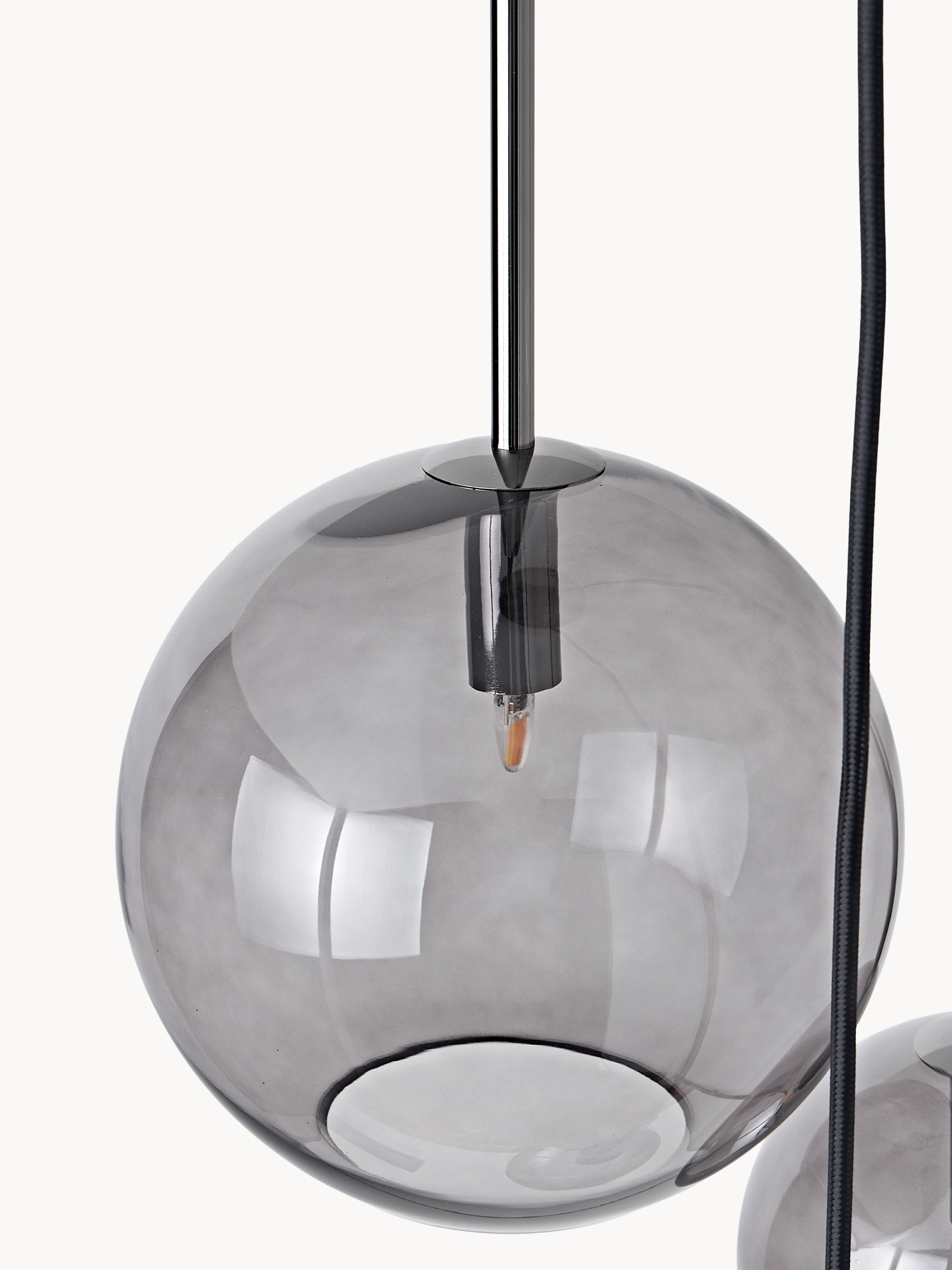Suspension grappe Kjel - Gris, transparent