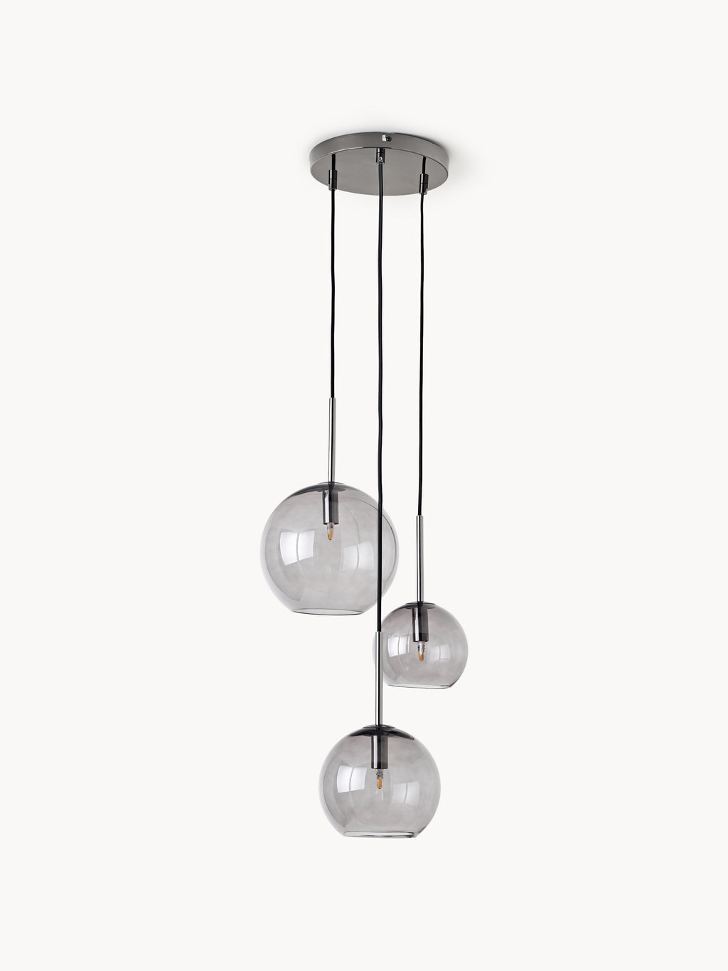 Suspension grappe Kjel - Gris, transparent