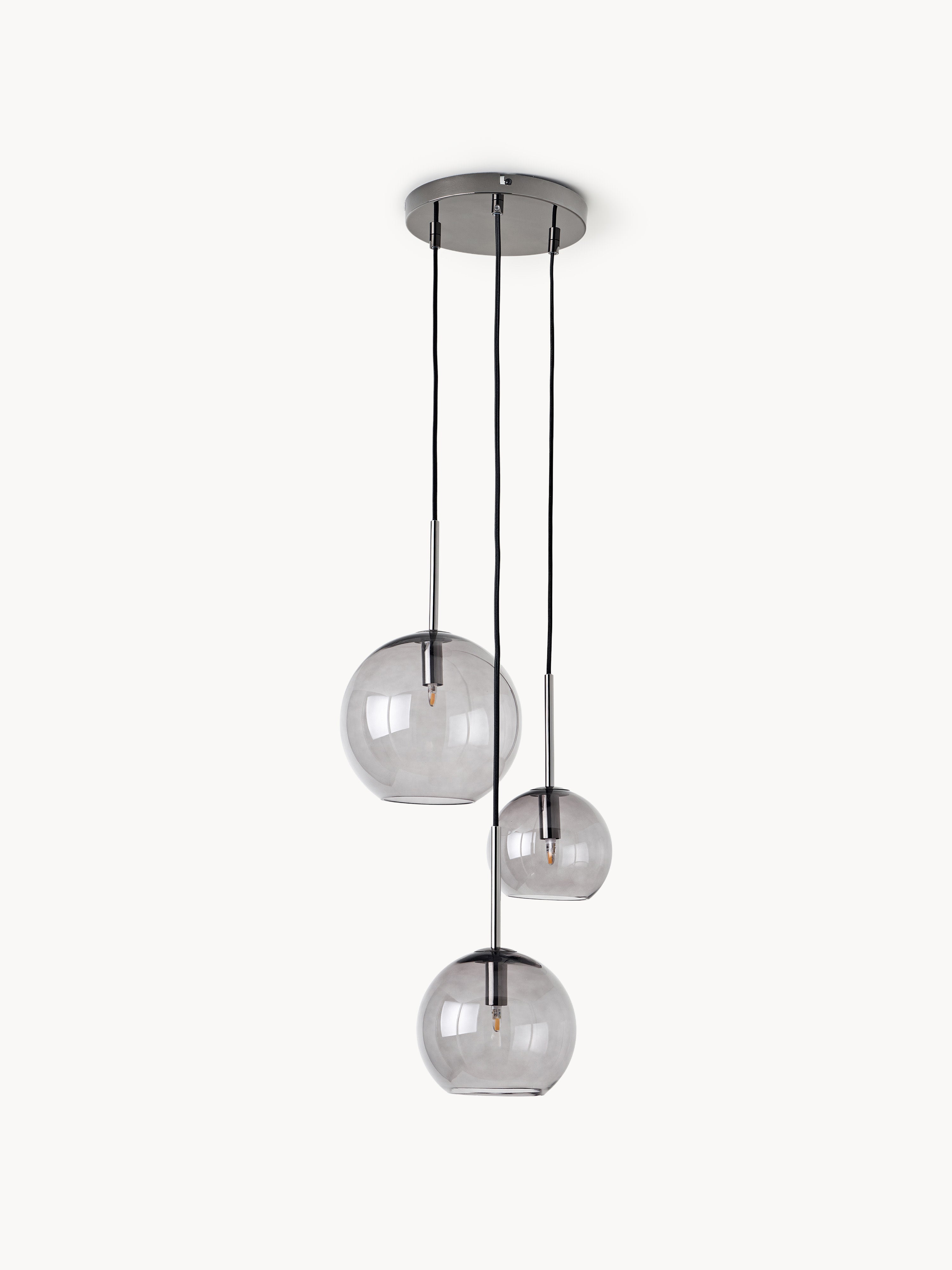Suspension grappe Kjel - Gris, transparent