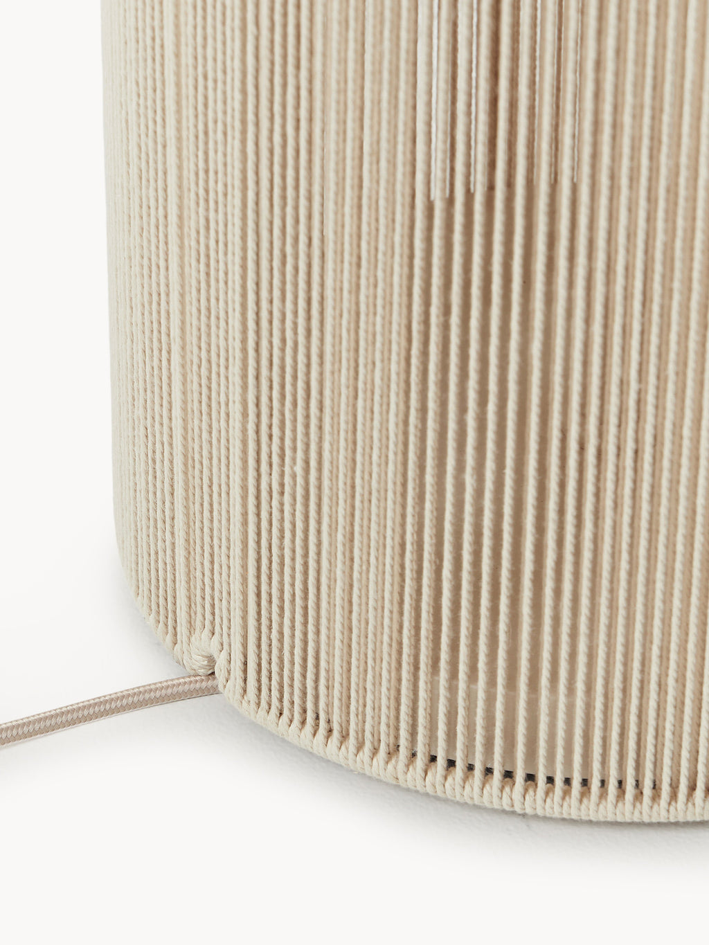 Lampadaire en fils de lin Matias - Beige clair