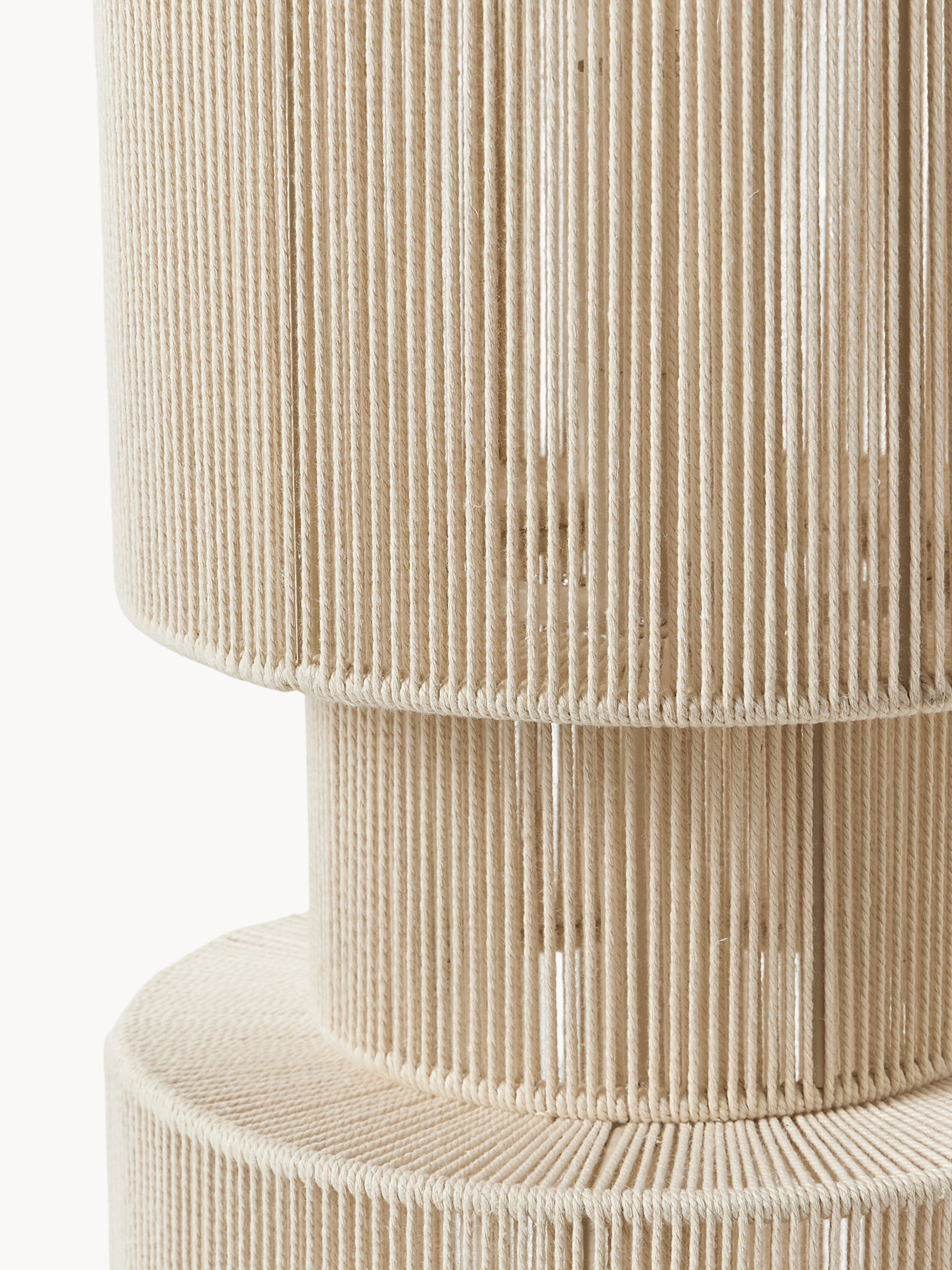 Lampadaire en fils de lin Matias - Beige clair