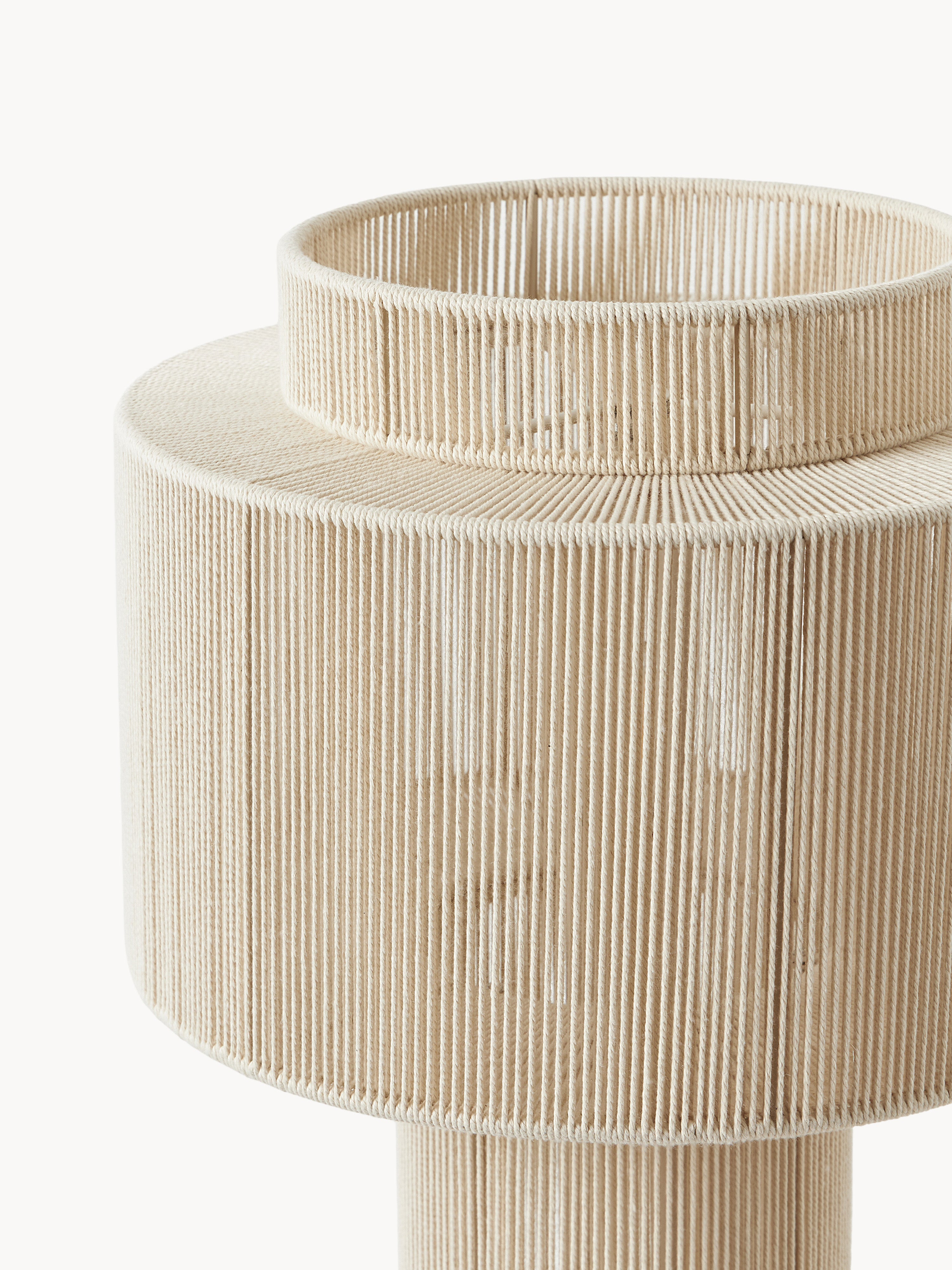 Lampadaire en fils de lin Matias - Beige clair