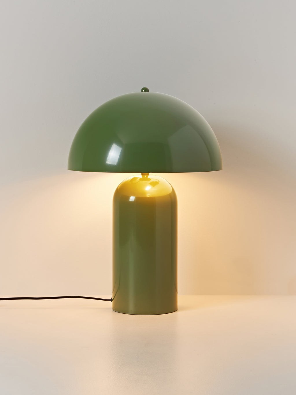 Grande lampe à poser rétro Elmo - Vert, haute brillance