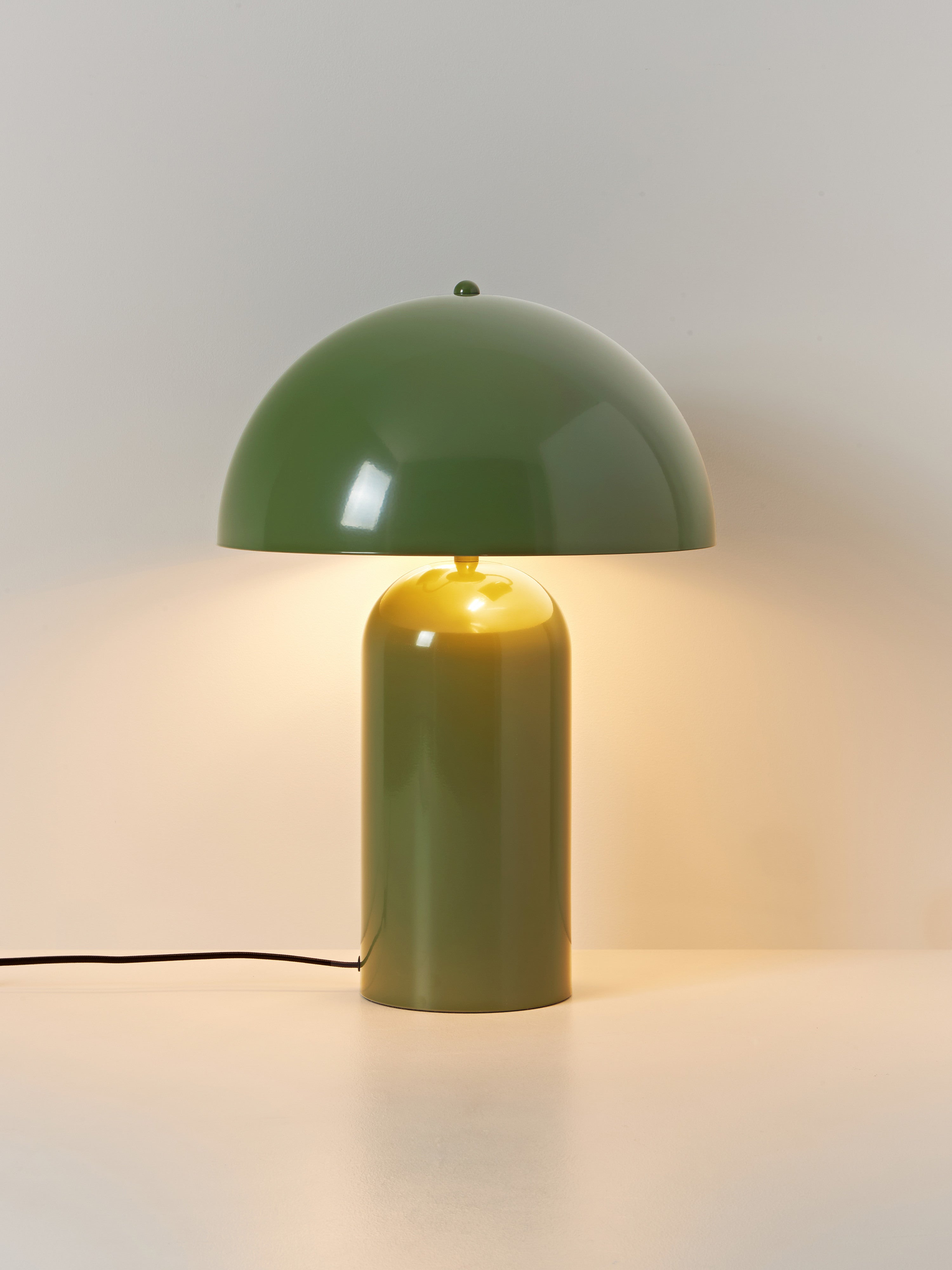 Grande lampe à poser rétro Elmo - Vert, haute brillance