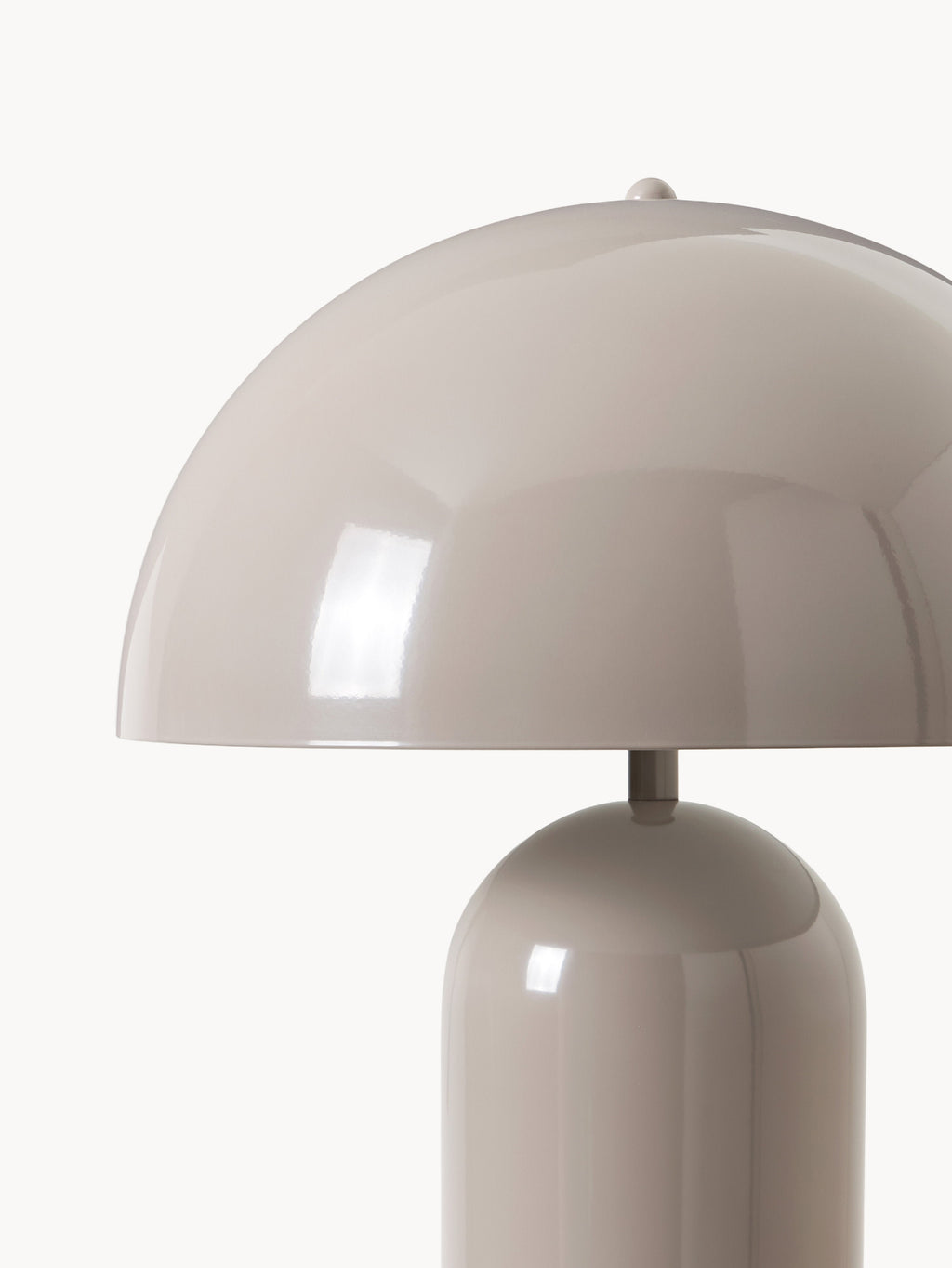 Lampadaire rétro Elmo - Taupe, haute brillance