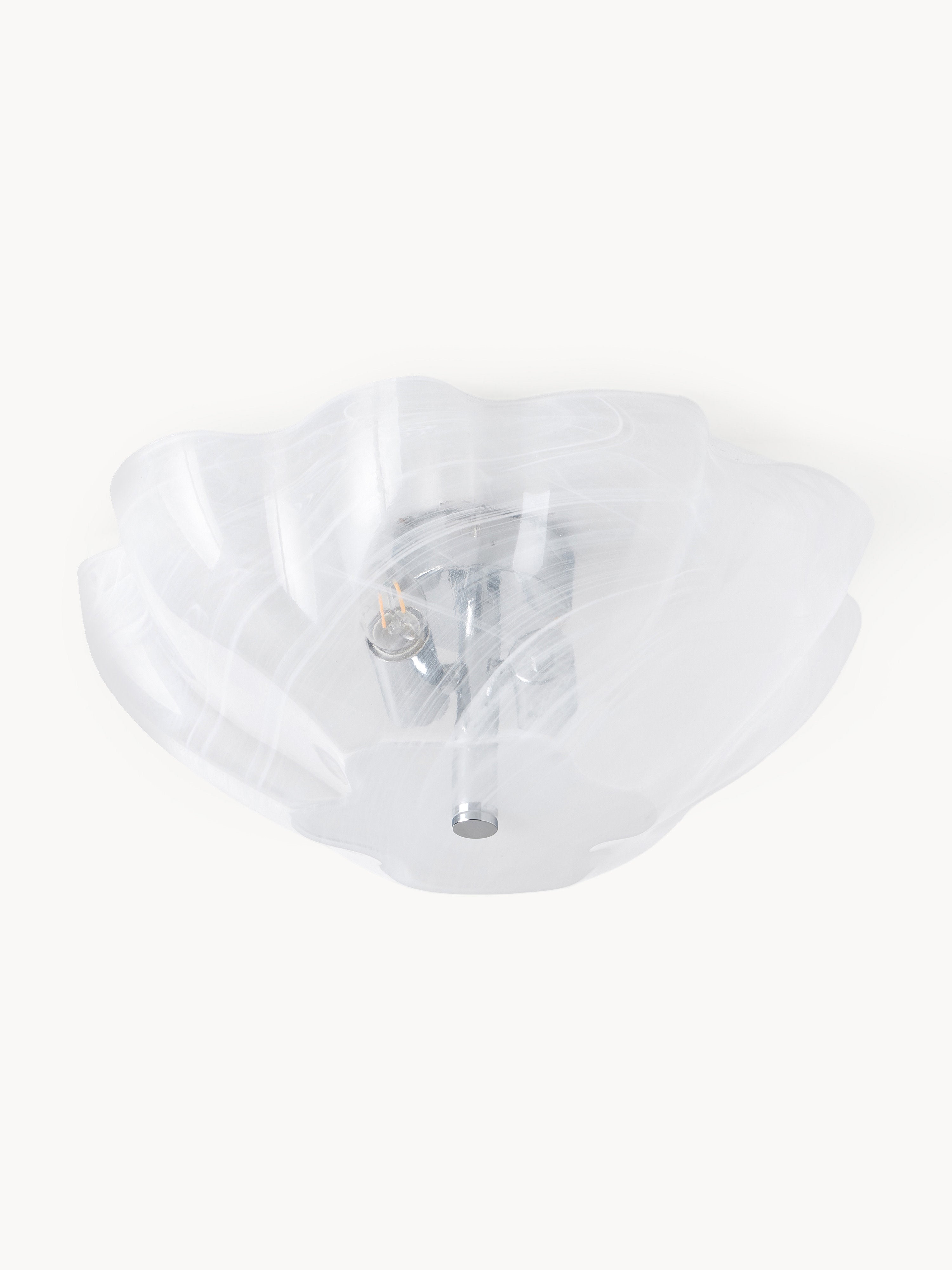 Plafonnier en verre Acton - Blanc, transparent