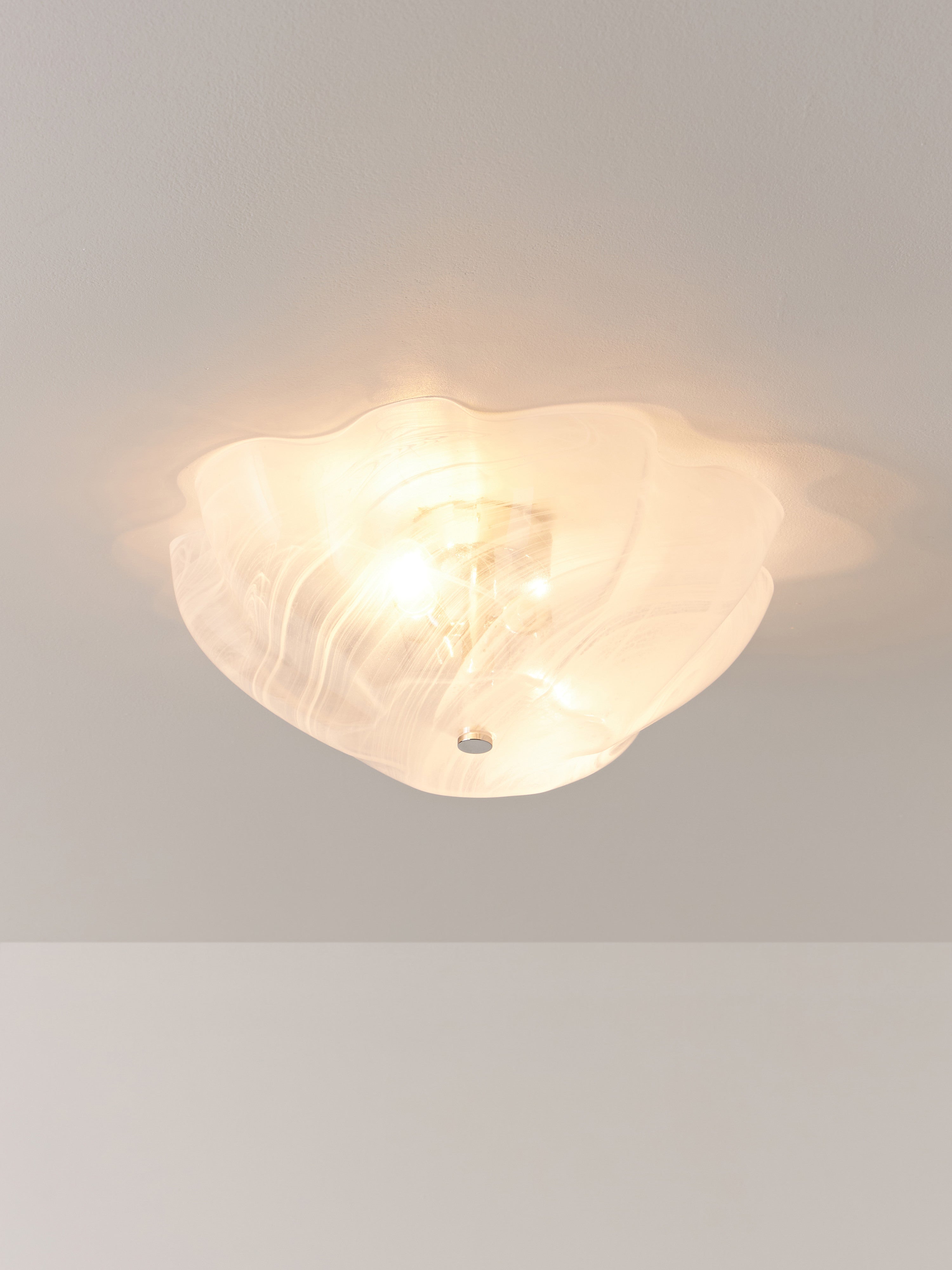 Plafonnier en verre Acton - Blanc, transparent