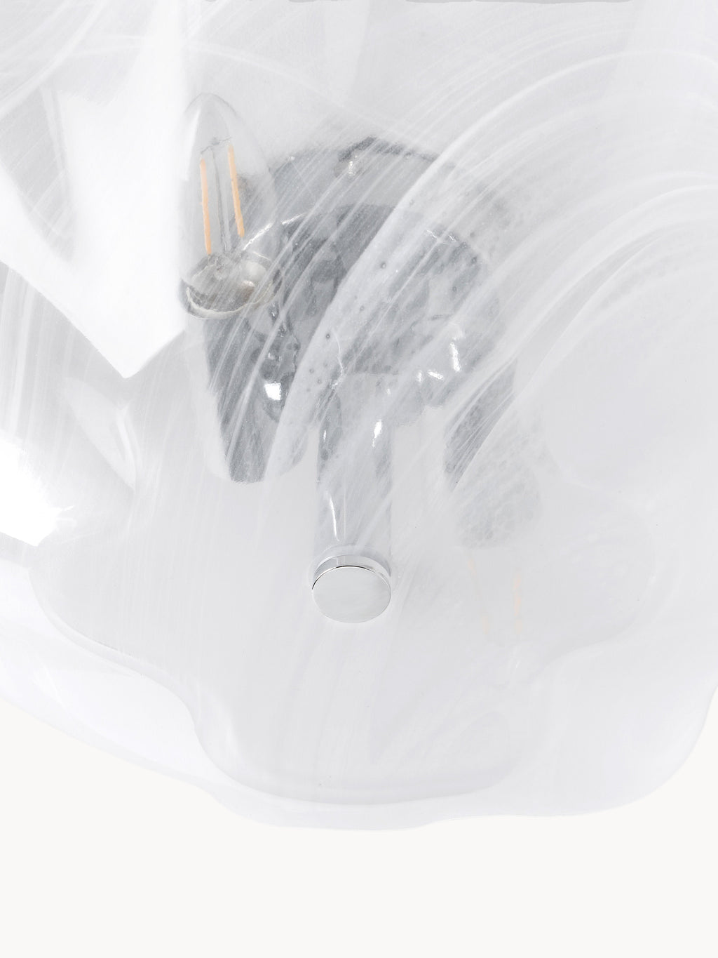 Plafonnier en verre Acton - Blanc, transparent