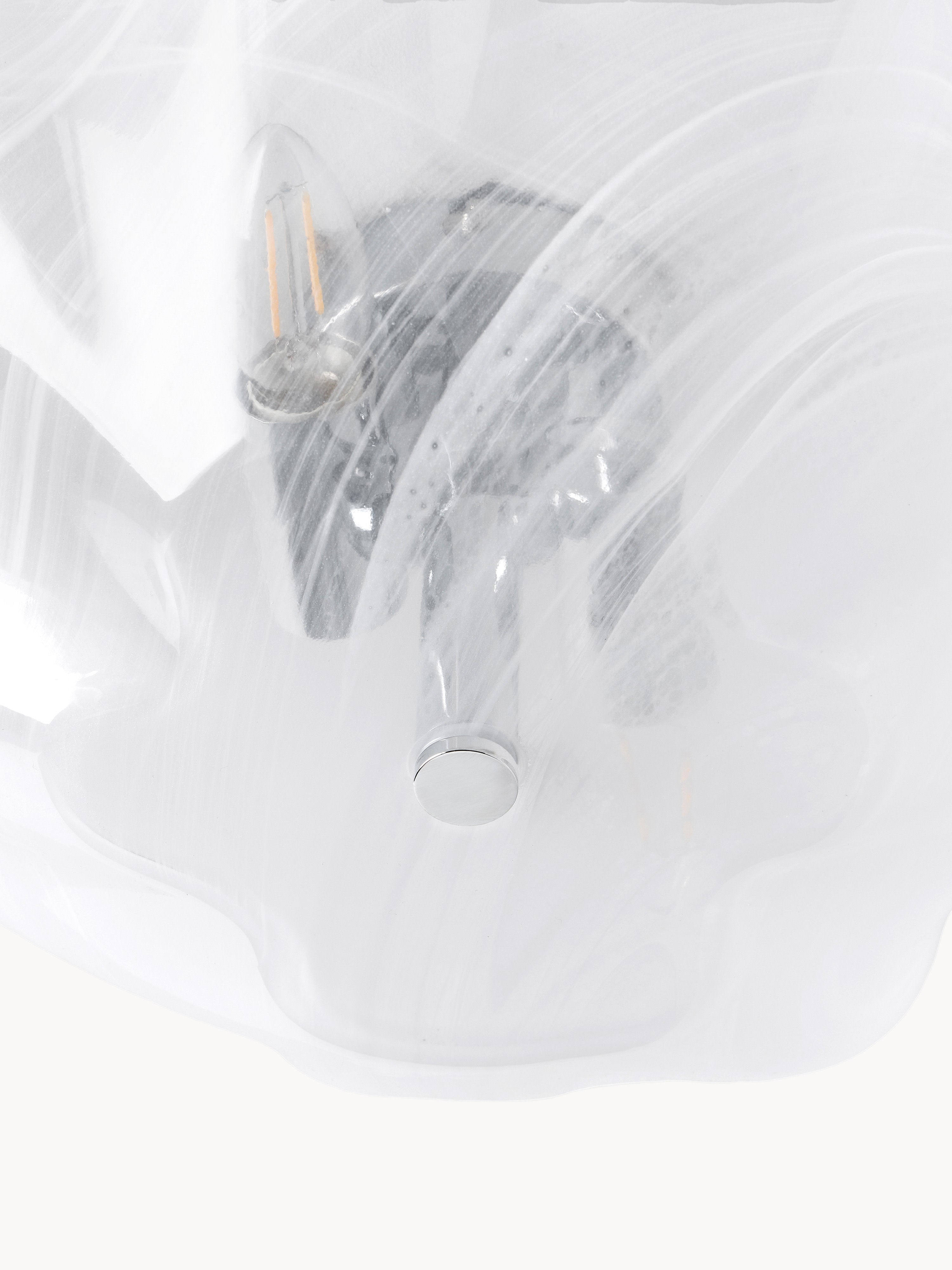 Plafonnier en verre Acton - Blanc, transparent