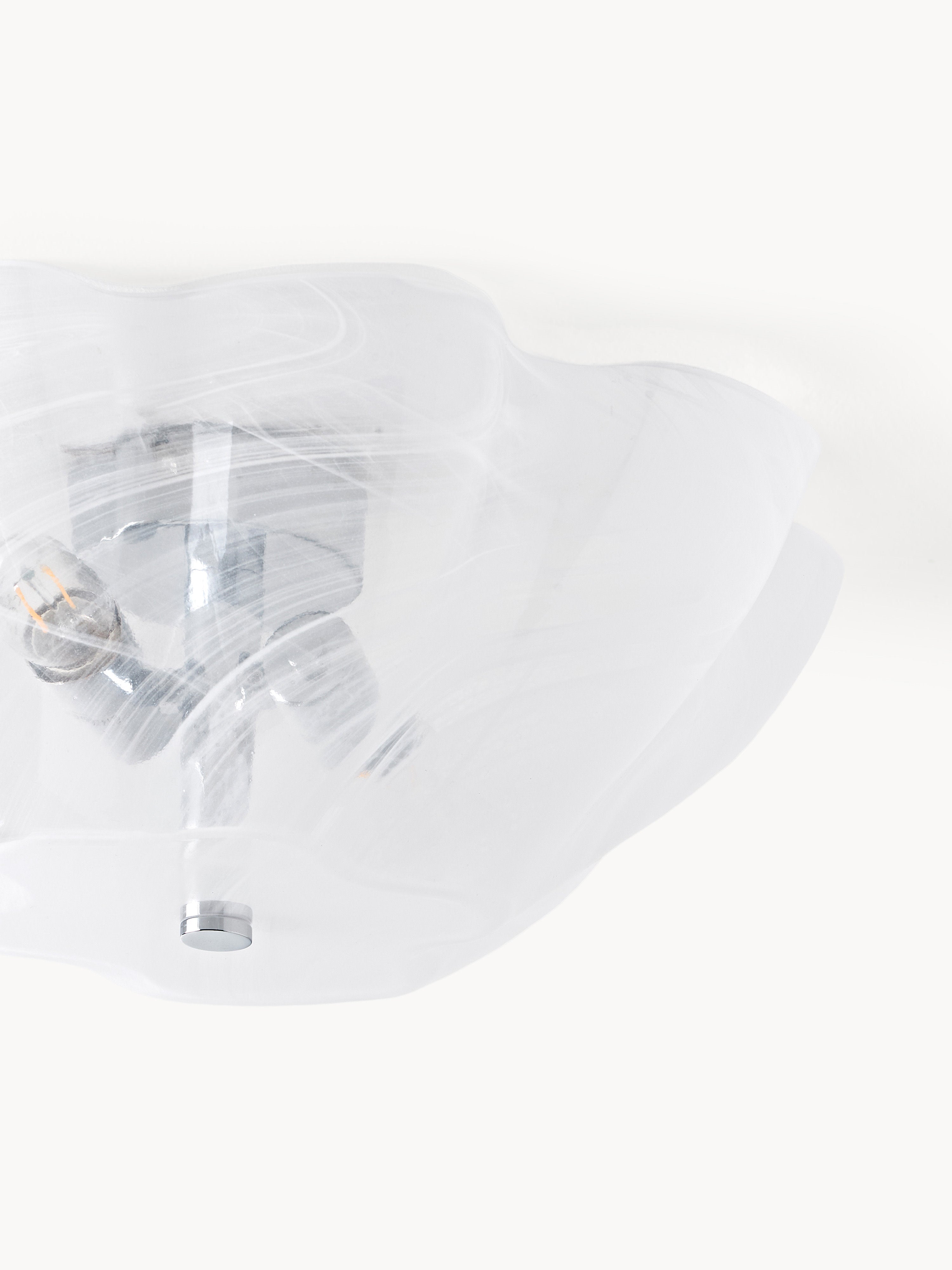 Plafonnier en verre Acton - Blanc, transparent