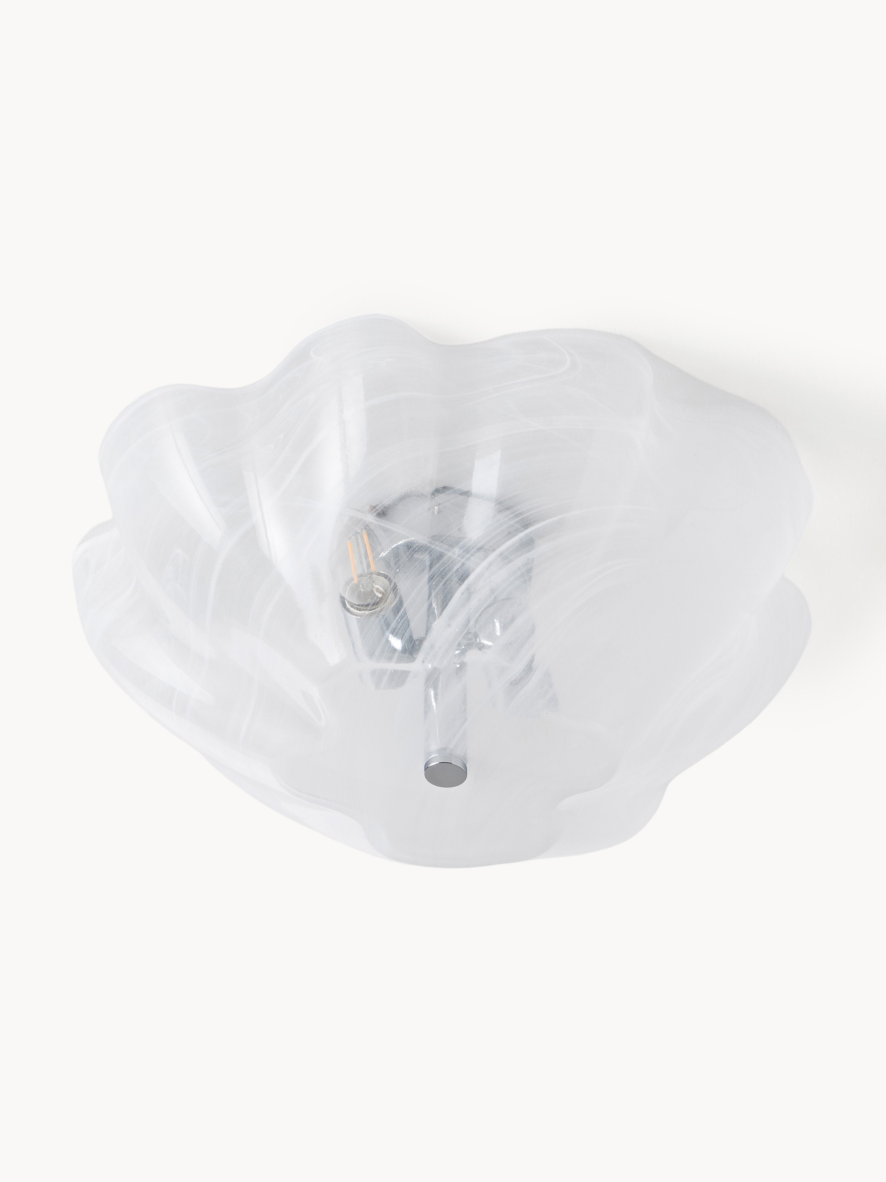 Plafonnier en verre Acton - Blanc, transparent