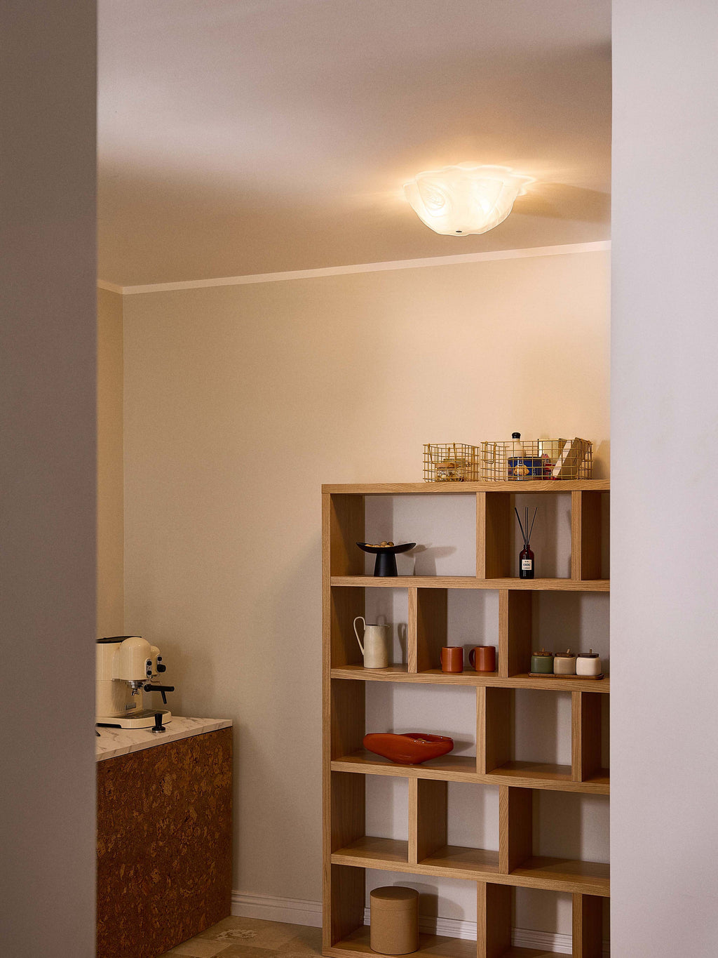 Plafonnier en verre Acton - Blanc, transparent