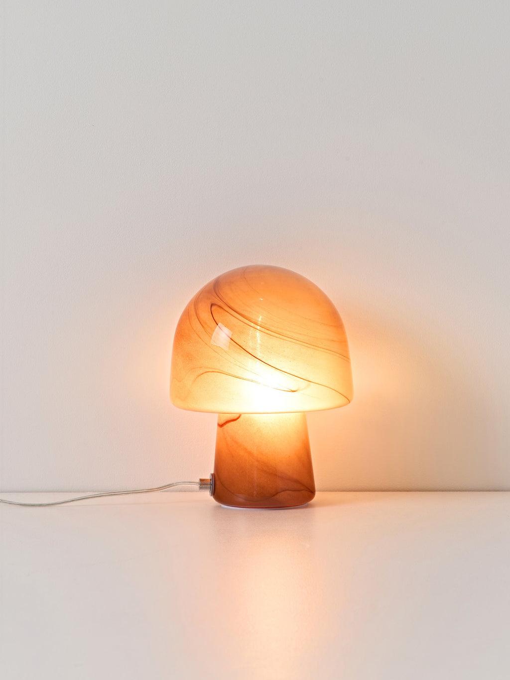 Lampe à poser effet marbre Ean - Brun clair, aspect marbre