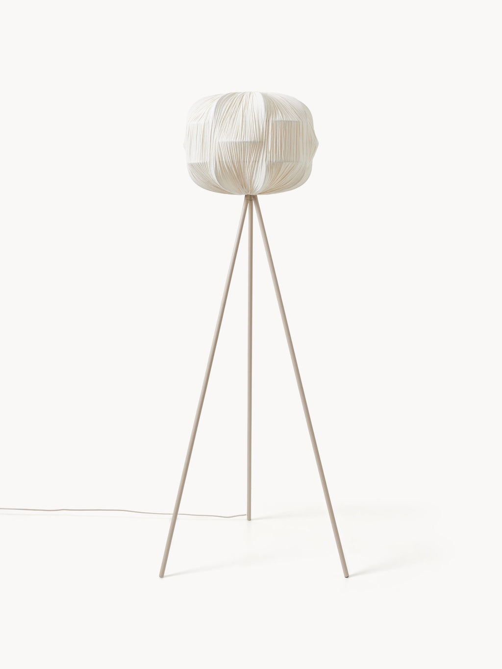 Lampadaire en lin Yul - Beige clair
