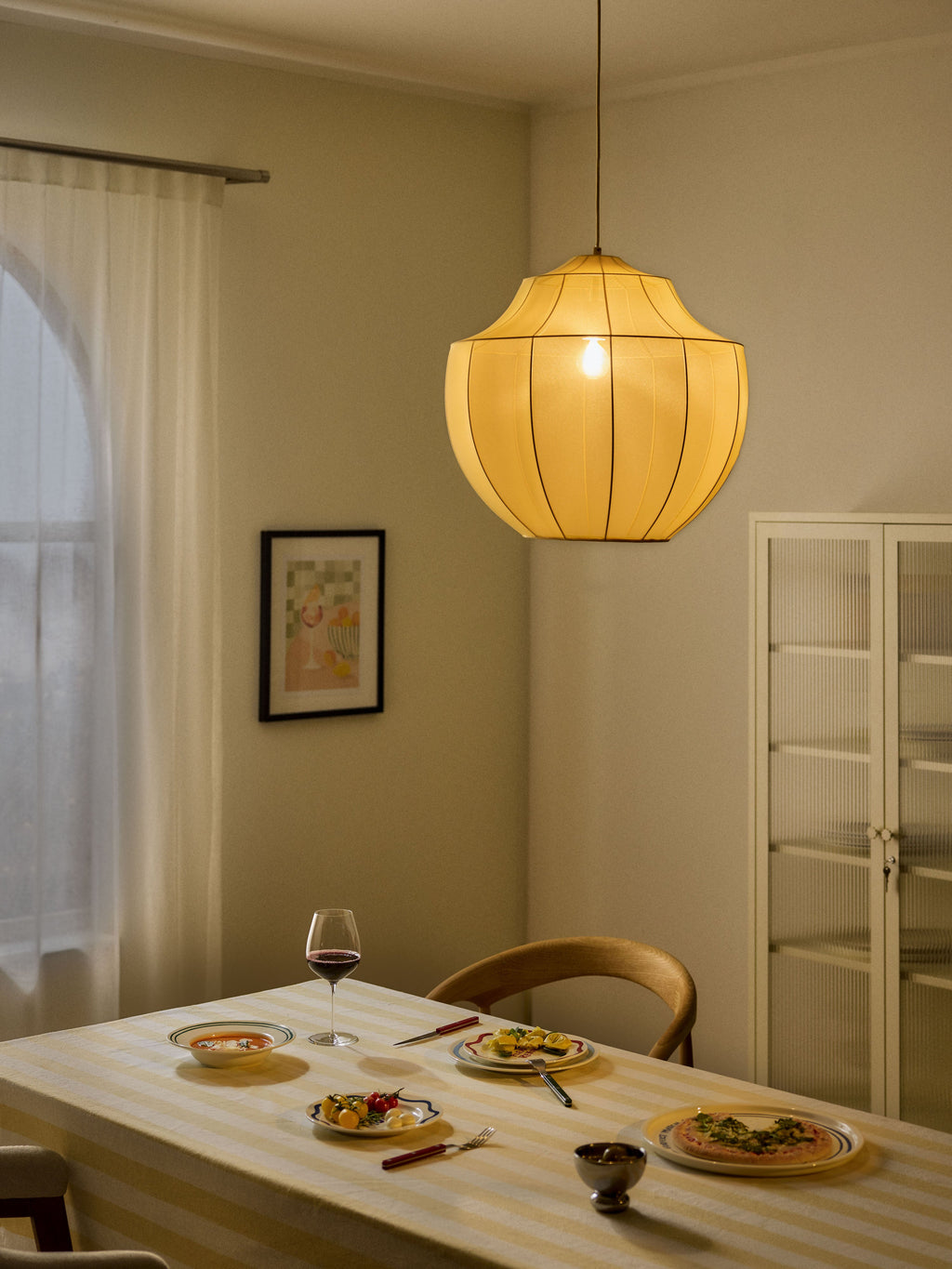 Suspension en tulle Paavo - Jaune ocre