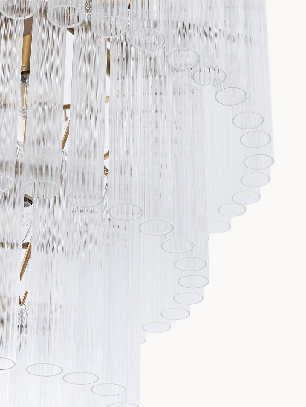 Grand lustre en verre Tove - Transparent, doré