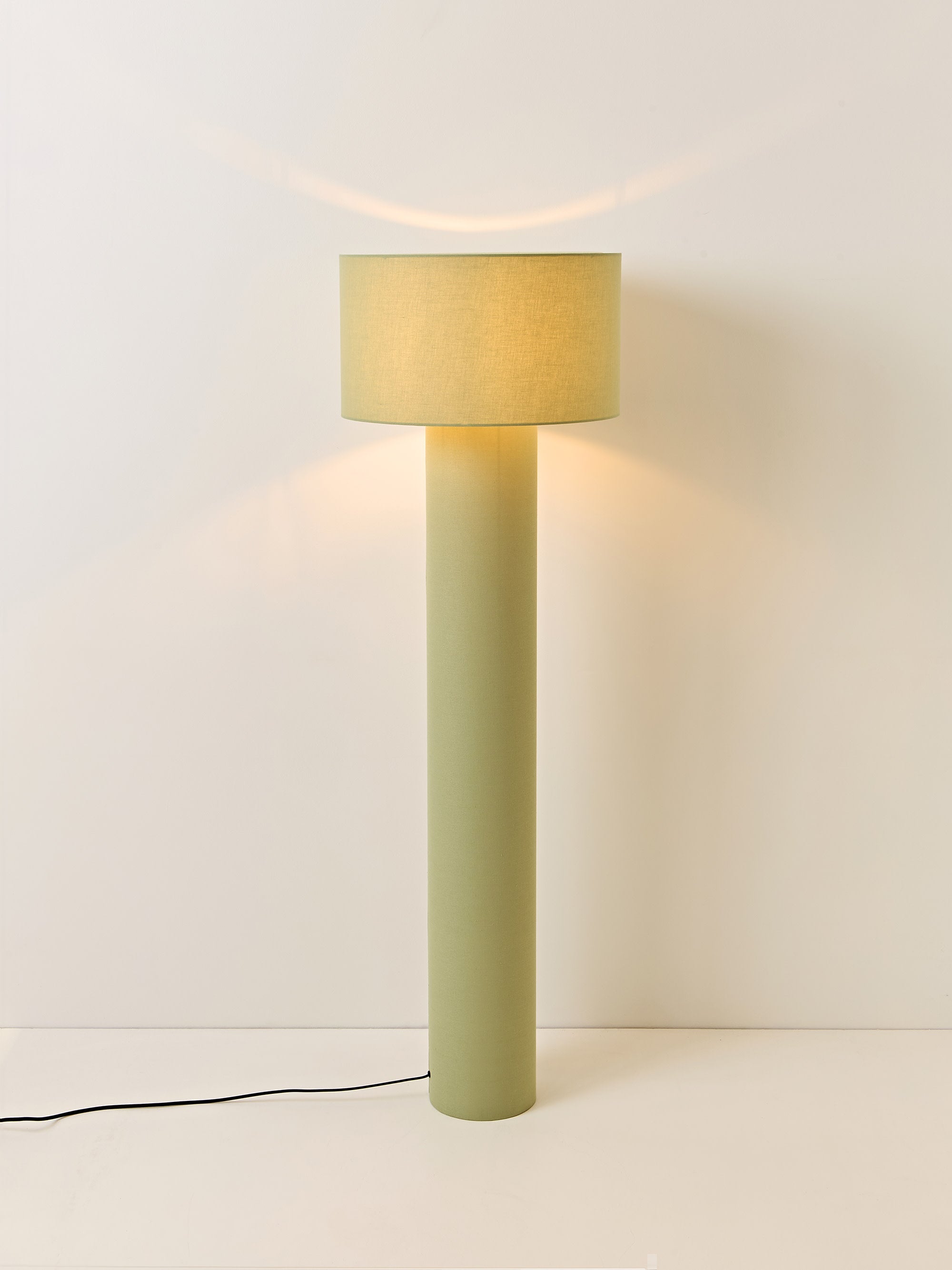 Lampadaire en lin Tomi - Lin vert clair
