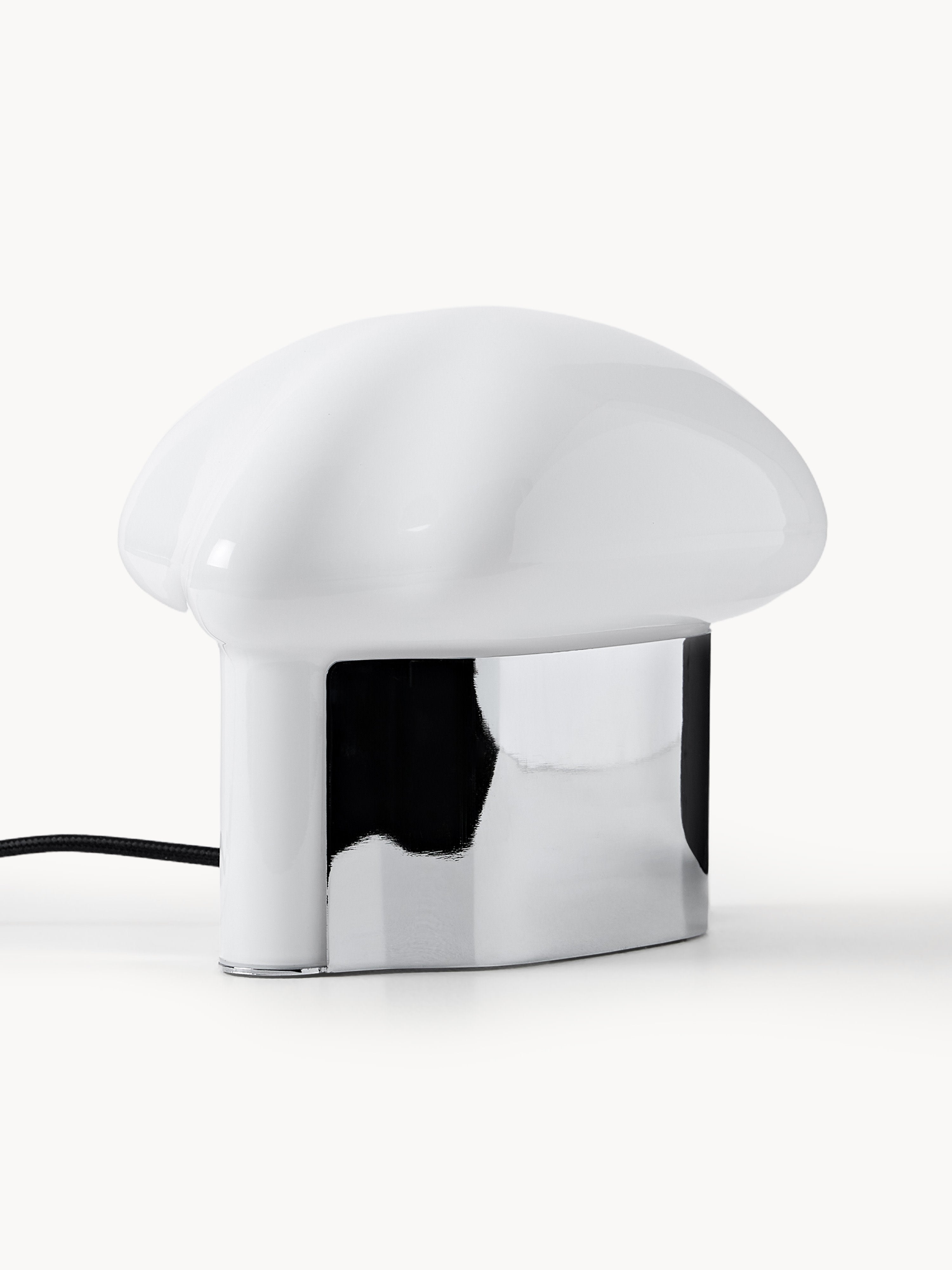 Petite lampe à poser Amir - Blanc, argenté