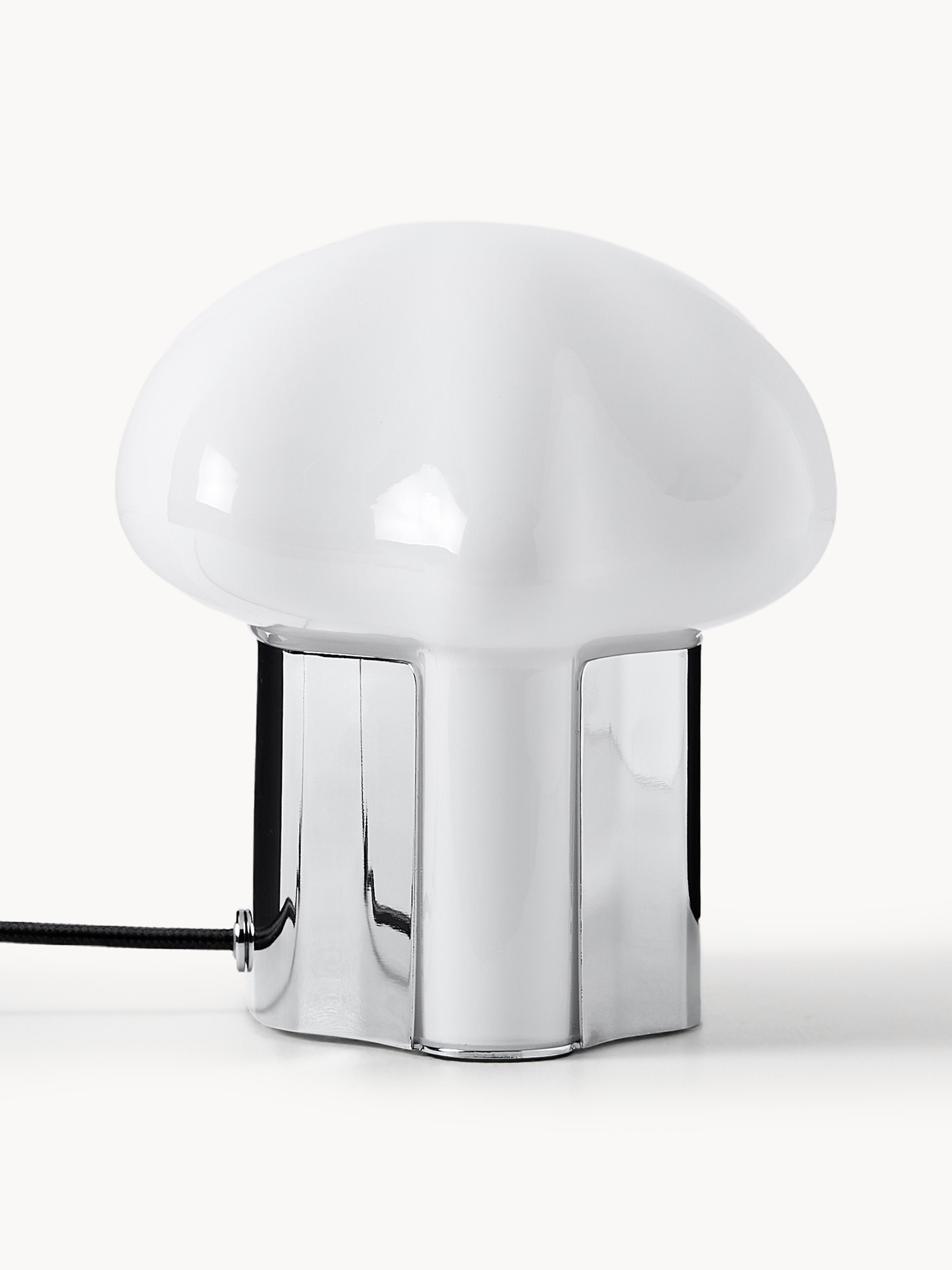 Petite lampe à poser Amir - Blanc, argenté