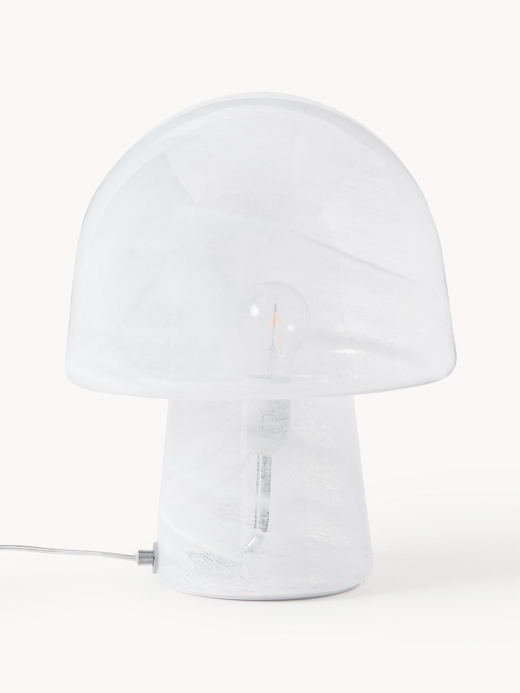 Lampe à poser effet marbre Ean - Blanc, aspect marbre