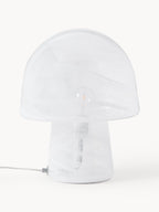 Lampe à poser effet marbre Ean - Blanc, aspect marbre