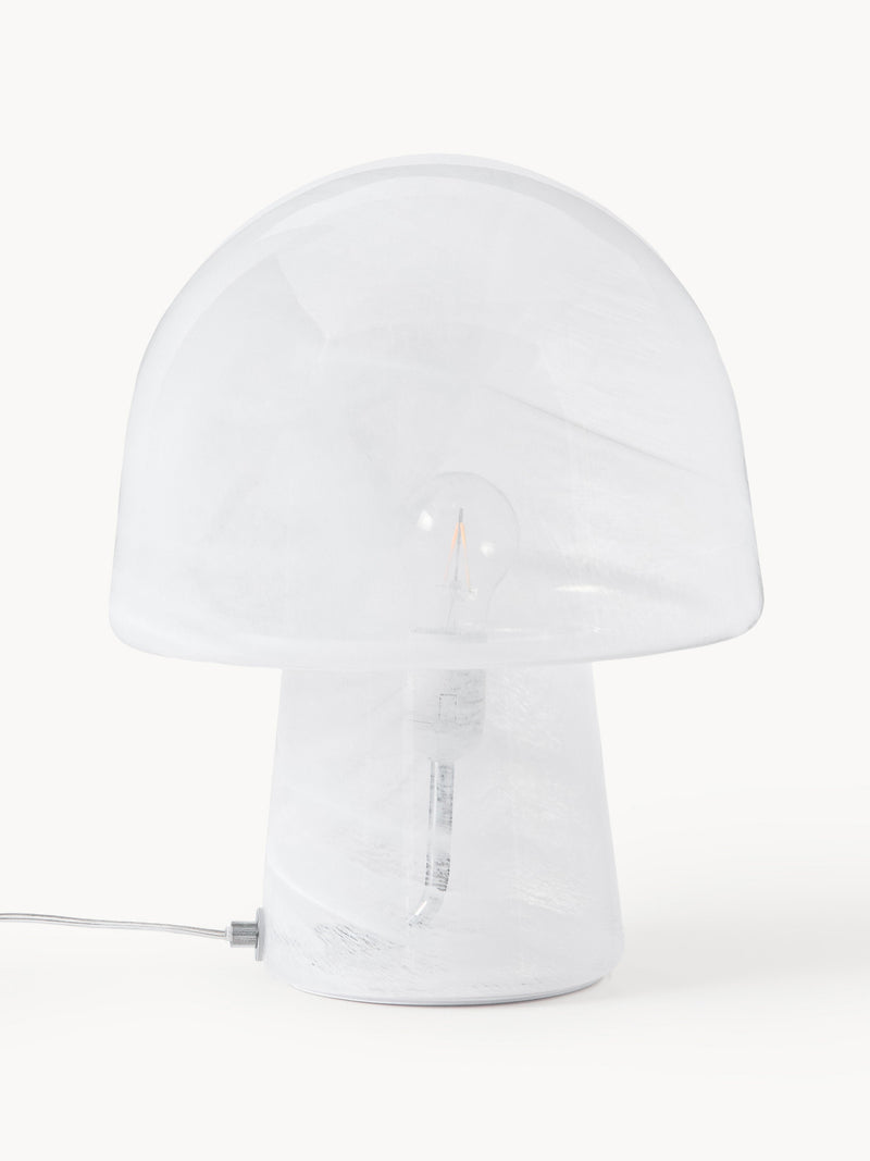 Lampe à poser effet marbre Ean - Blanc, aspect marbre