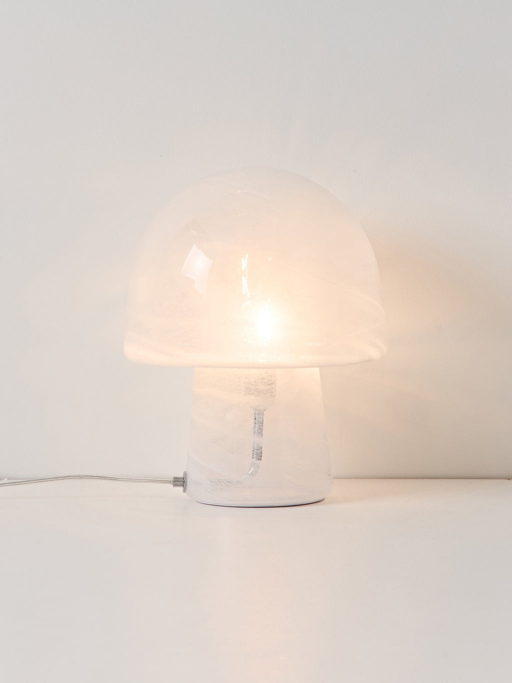 Lampe à poser effet marbre Ean - Blanc, aspect marbre