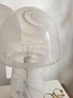 Lampe à poser effet marbre Ean - Blanc, aspect marbre