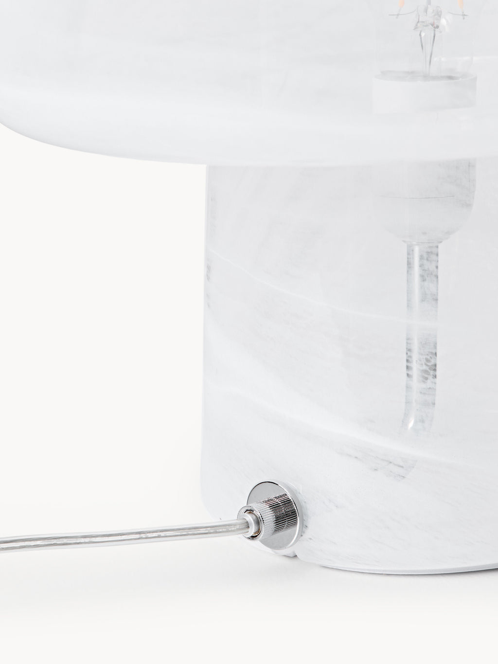 Lampe à poser effet marbre Ean - Blanc, aspect marbre