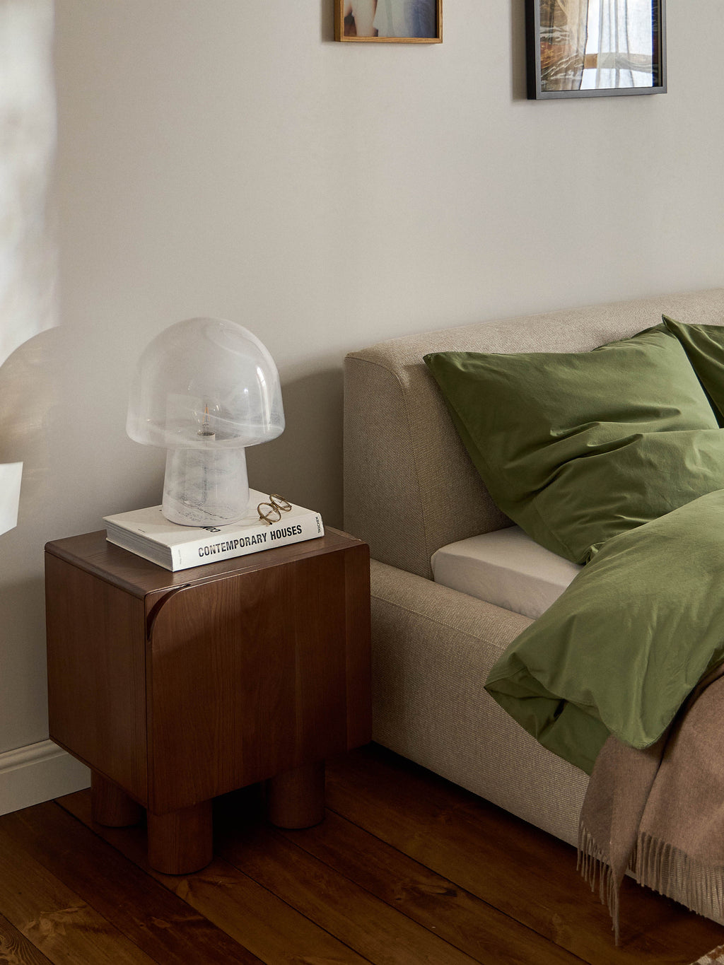 Lampe à poser effet marbre Ean - Blanc, aspect marbre