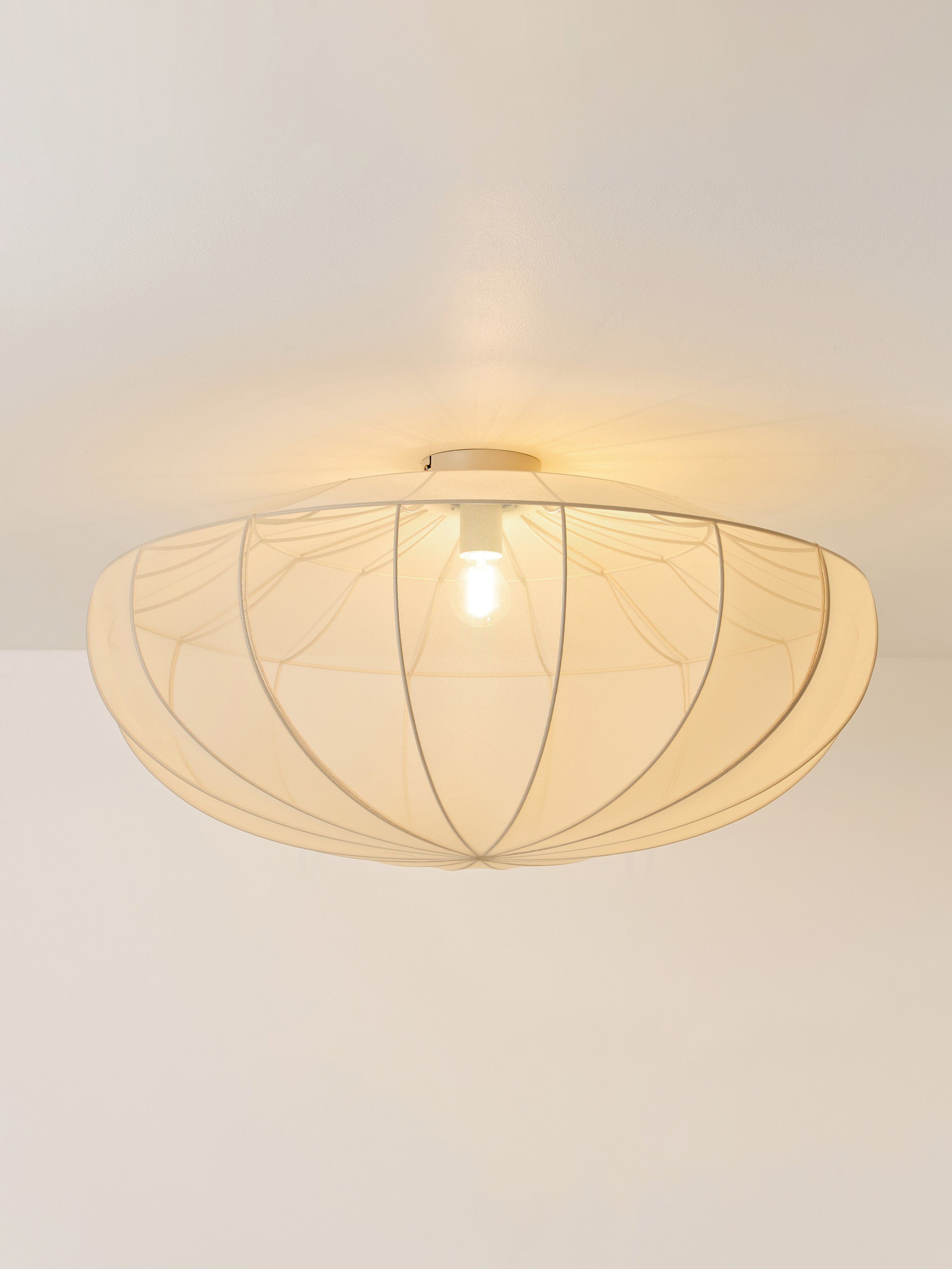 Grand plafonnier en maille Paavo - Beige