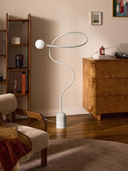 Lampadaire avec pied en marbre Akseli - Beige, marbre